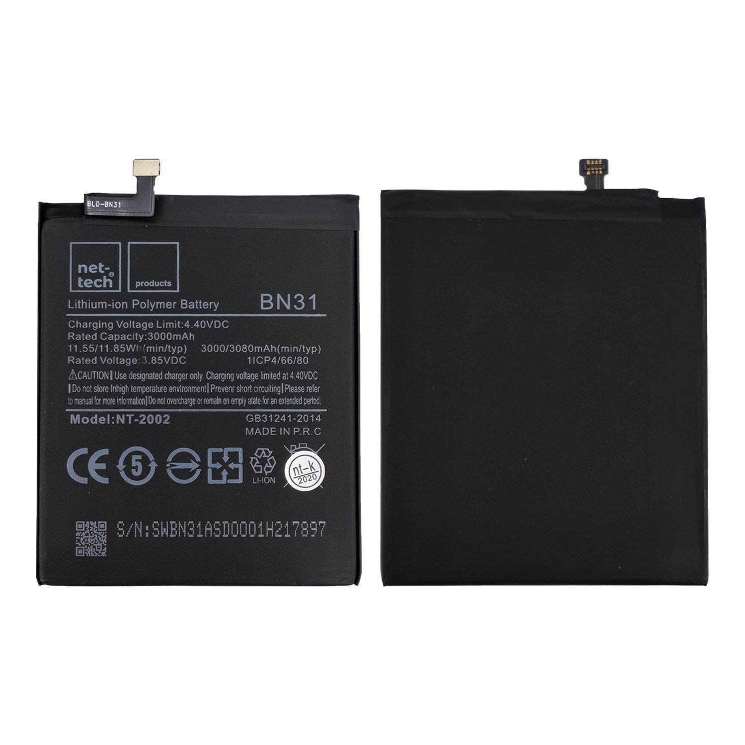 Teknonet Xiaomi Mi A1 Uyumlu Nettech BN31 3000 MAh Batarya NT-82565