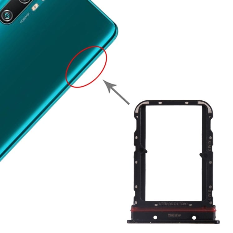 Teknonet Xiaomi Mi Note 10 Pro Uyumlu Hafıza Kart + Sim Metali NT-89688