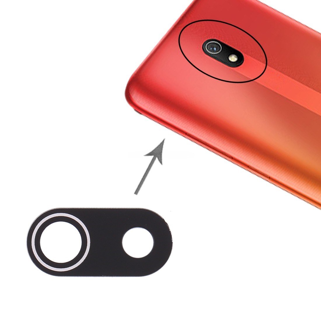 Teknonet Xiaomi Redmi 8A Uyumlu Kamera Camı NT-102396