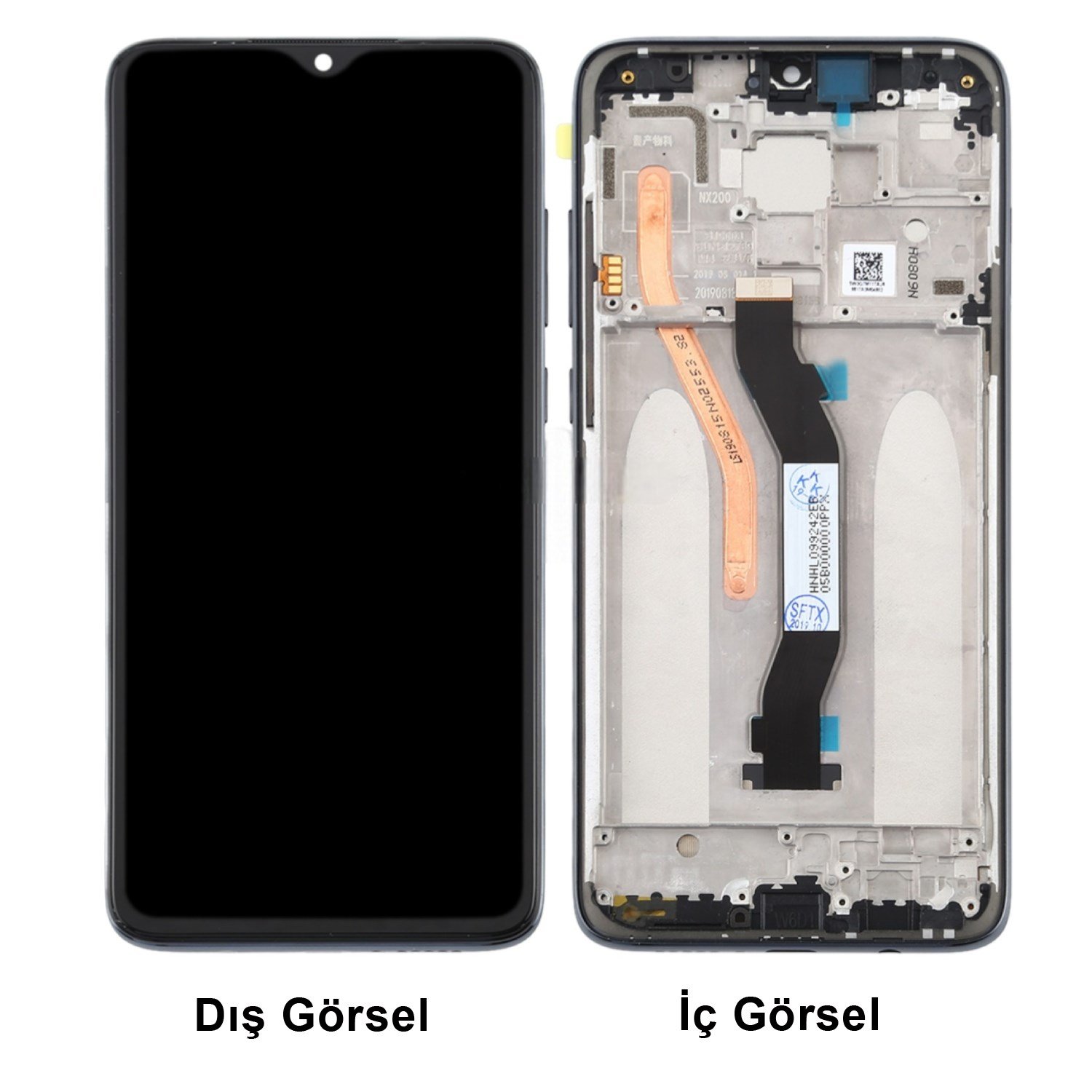 Teknonet Xiaomi Redmi Note 8 Pro Uyumlu Org Lcd+Dokunmatik+Çıtalı VR-20073