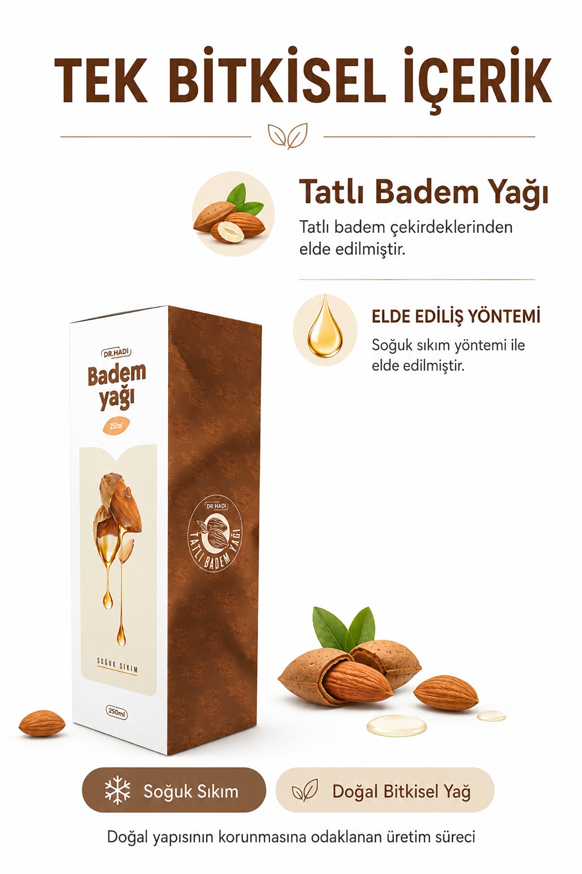 Badem Yağı 250ml.
