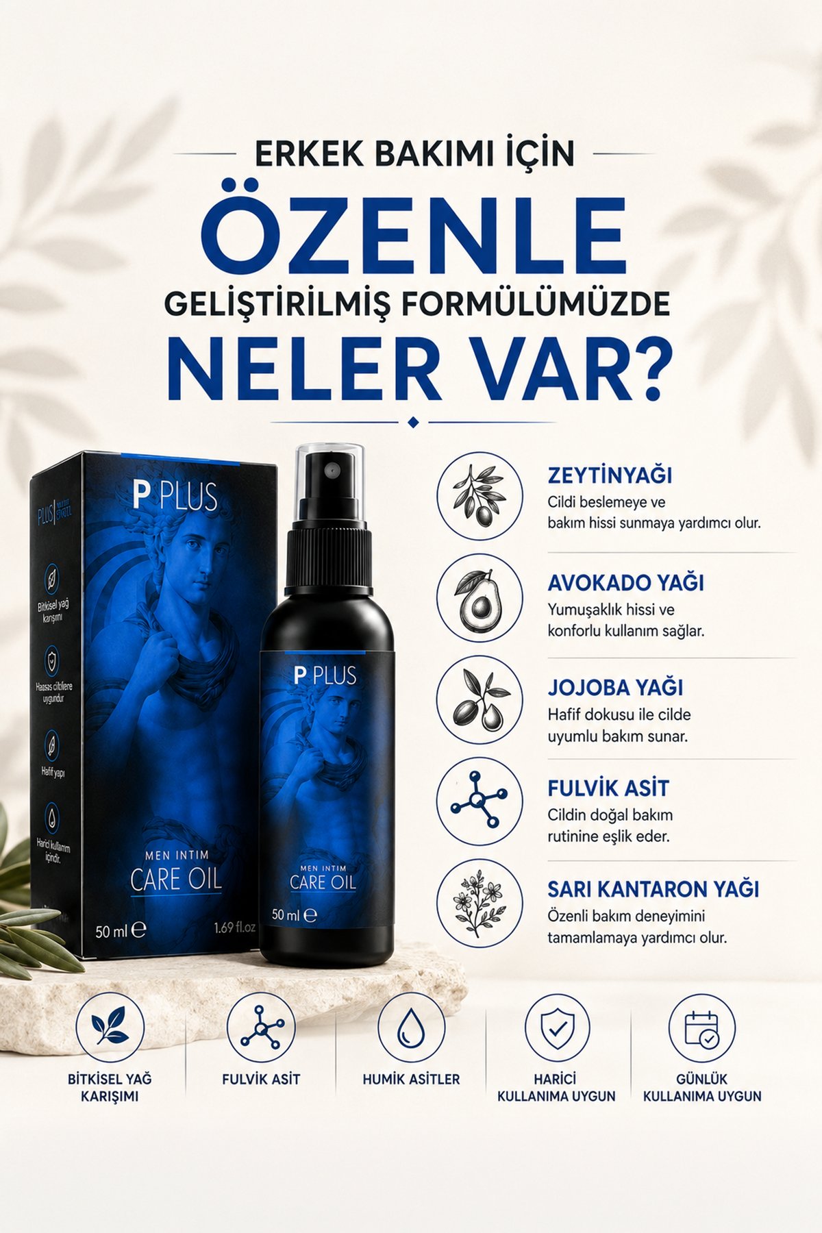 P Plus Erkek Bakım Yağı