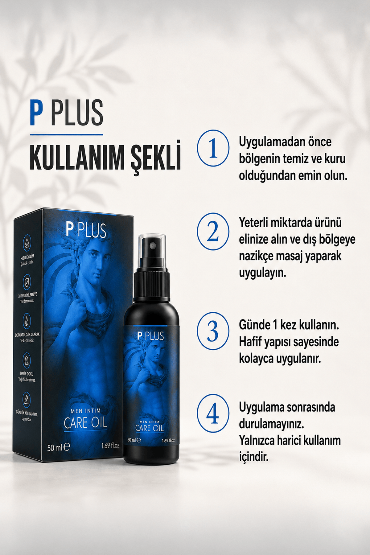 P Plus Erkek Bakım Yağı
