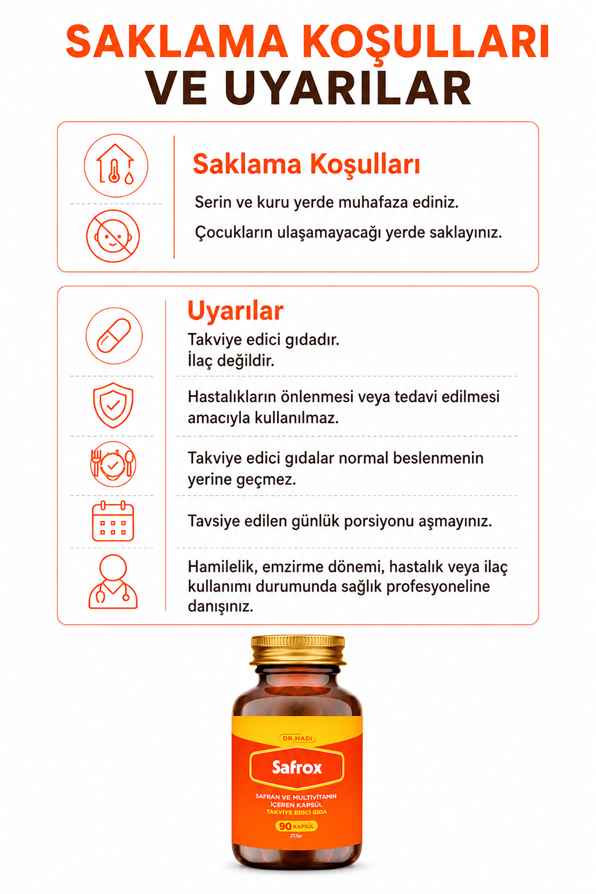 Safrox Safran Ve Multivitamin İçeren Kapsül 