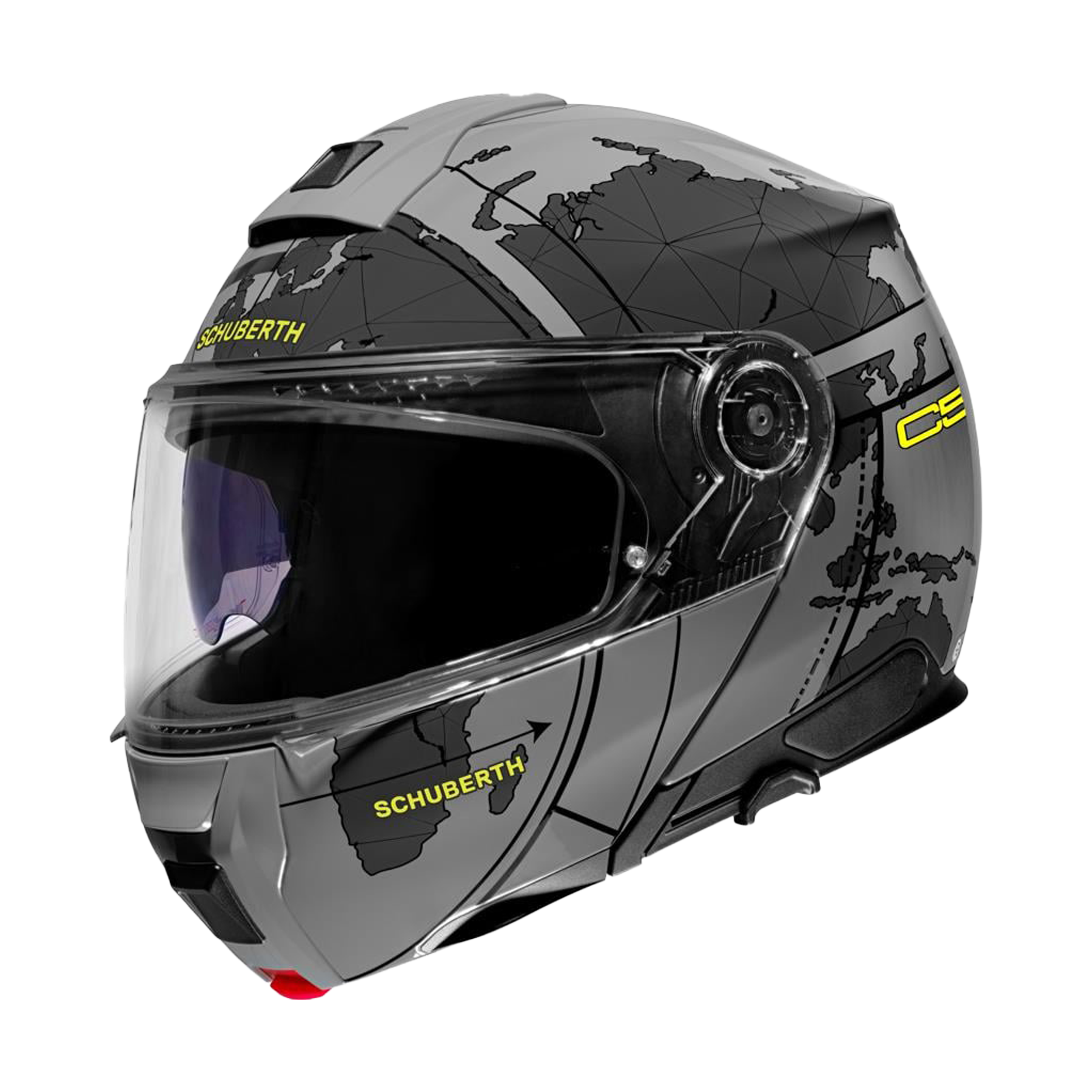 C5 Çene Açılır Motosiklet Kaskı-Globe Grey Globe Grey