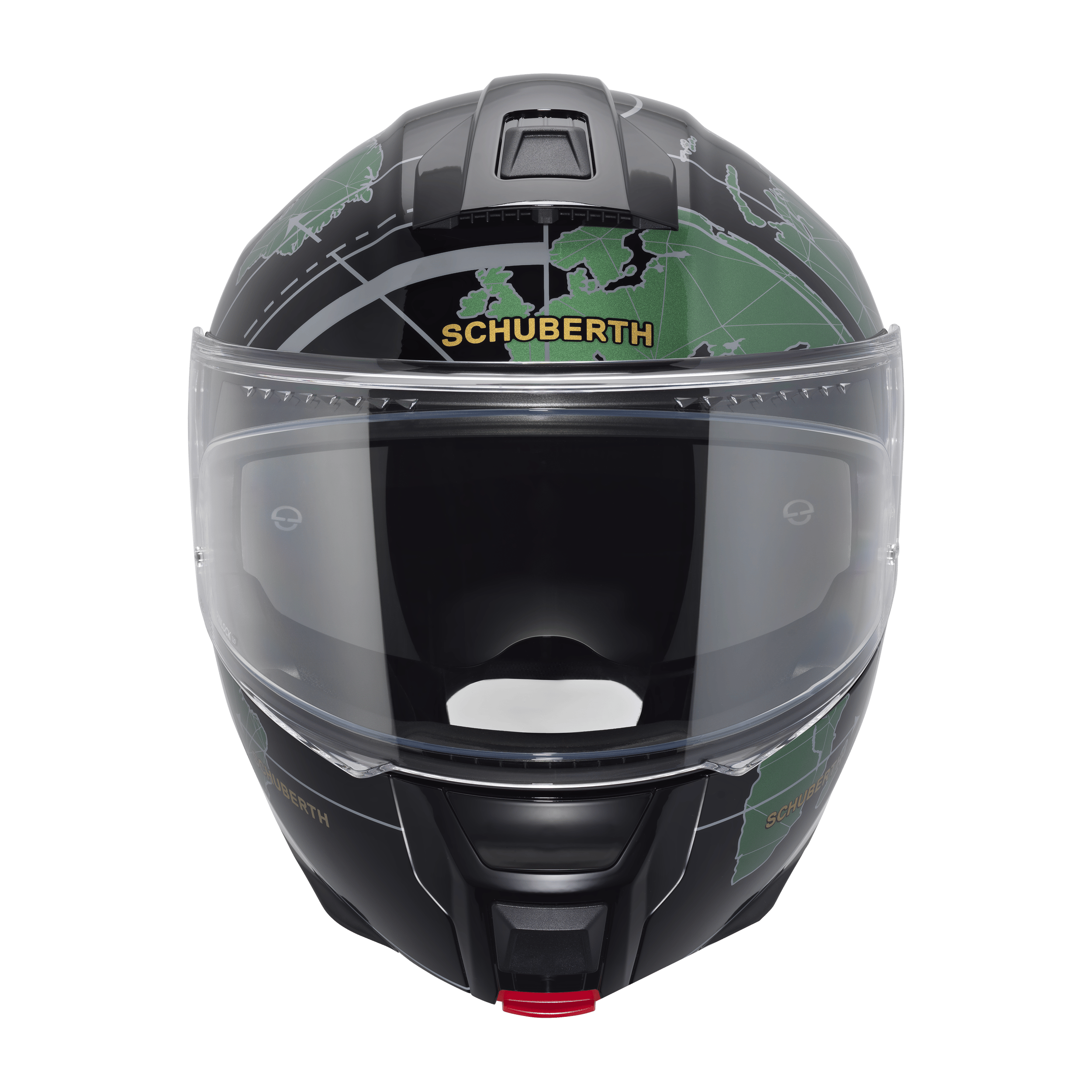 C5 Çene Açılır Motosiklet Kaskı-Globe Green Globe Green