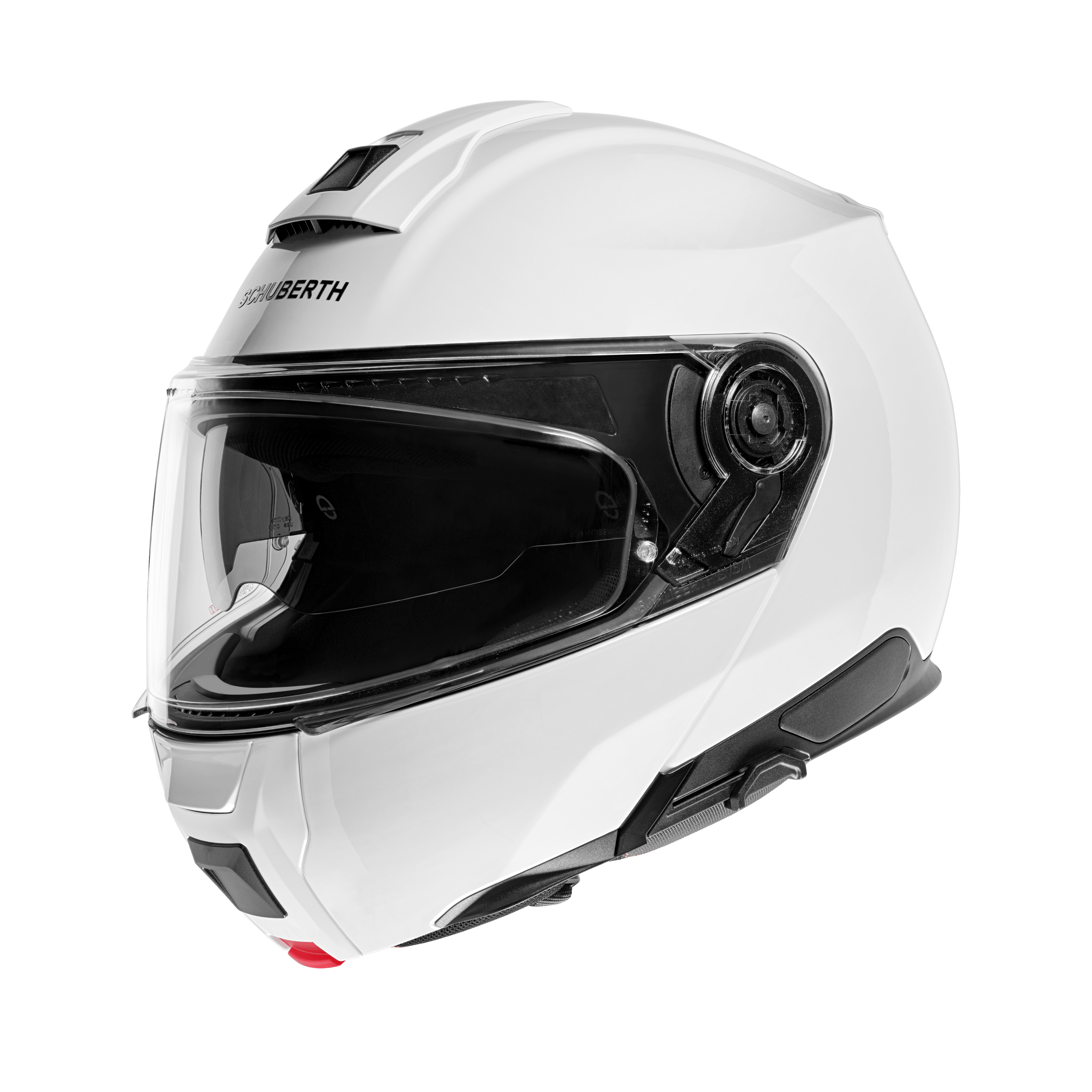 C5 Çene Açılır Motosiklet Kaskı-Glossy White Glossy White
