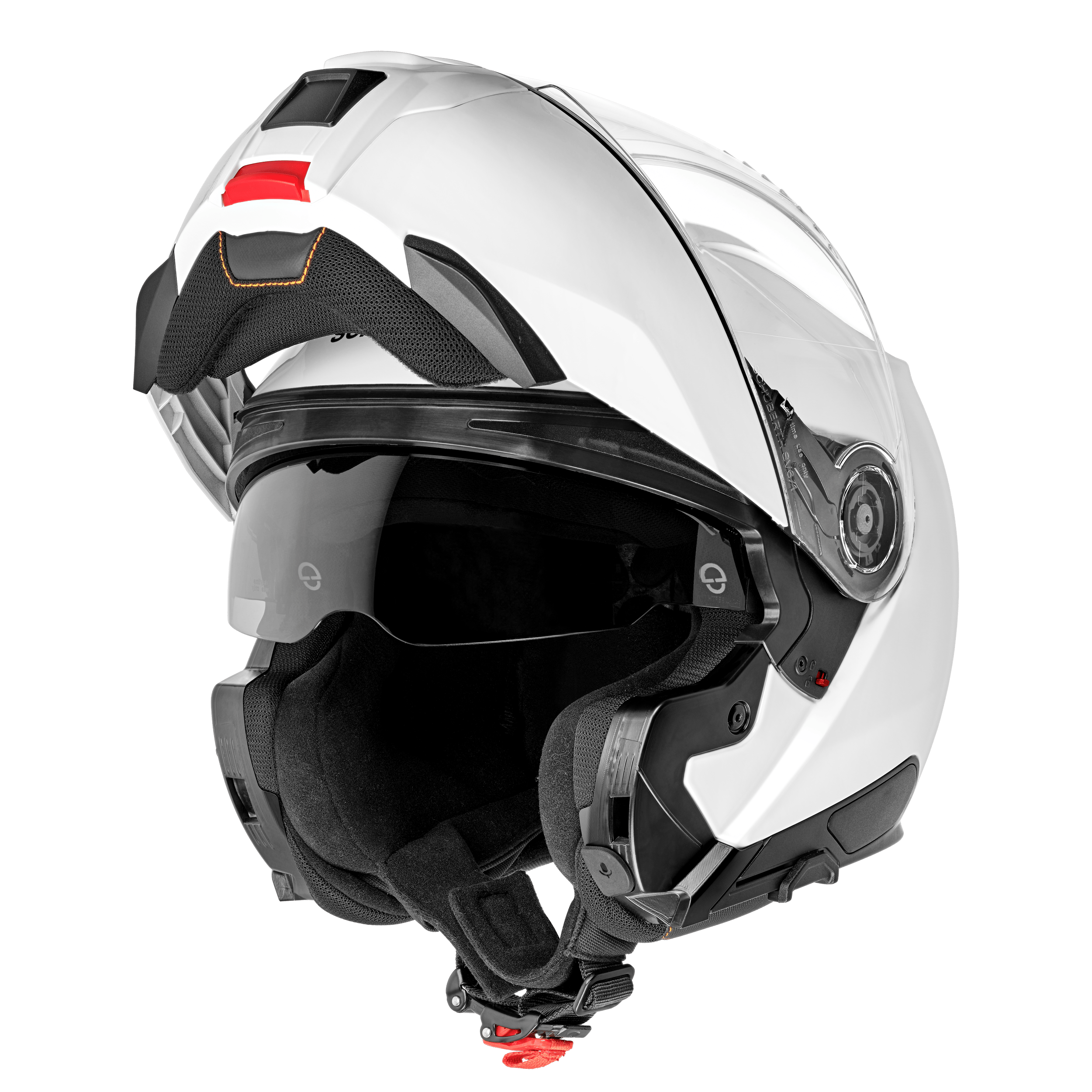 C5 Çene Açılır Motosiklet Kaskı-Glossy White Glossy White