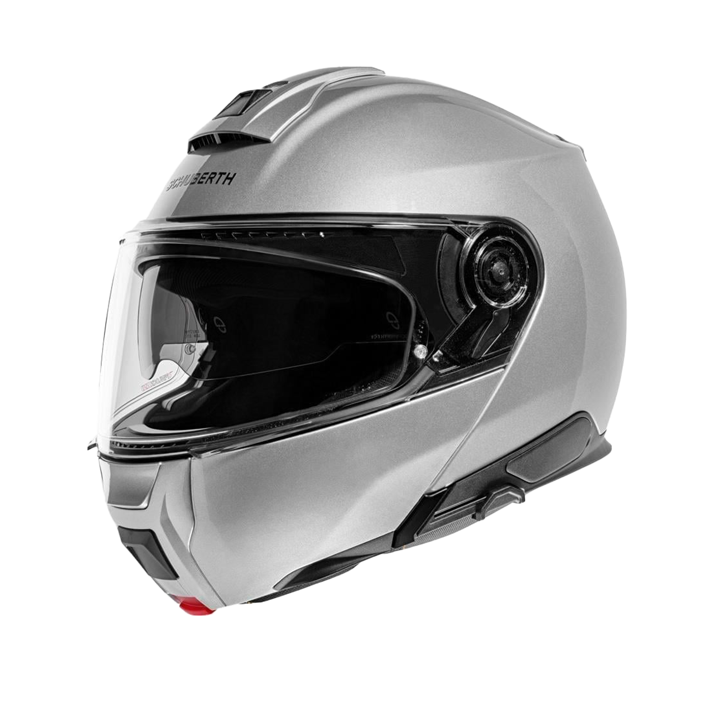 C5 Çene Açılır Motosiklet Kaskı-Glossy Silver Glossy Silver