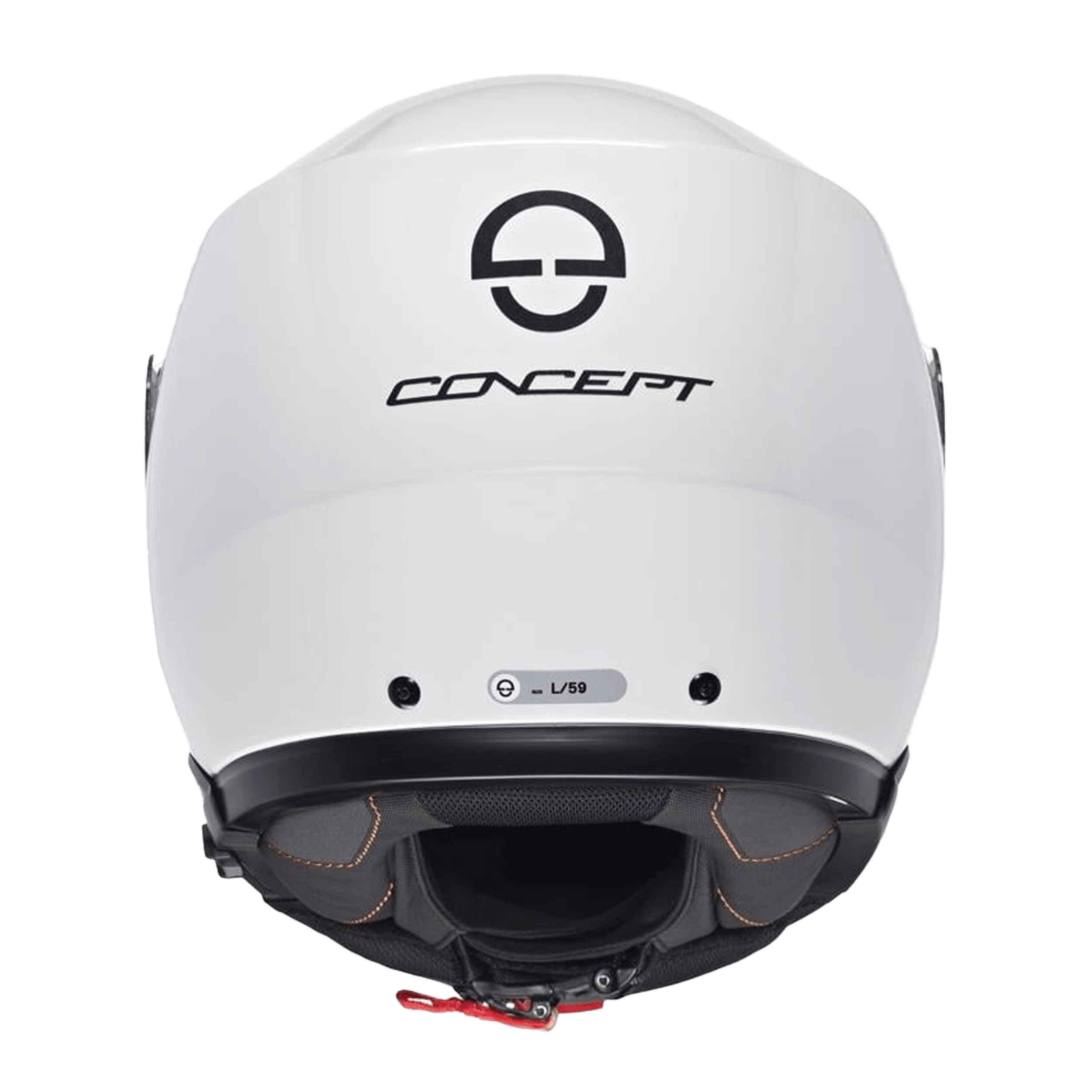 CONCEPT Çene Açılır Motosiklet Kaskı-Glossy White Glossy White