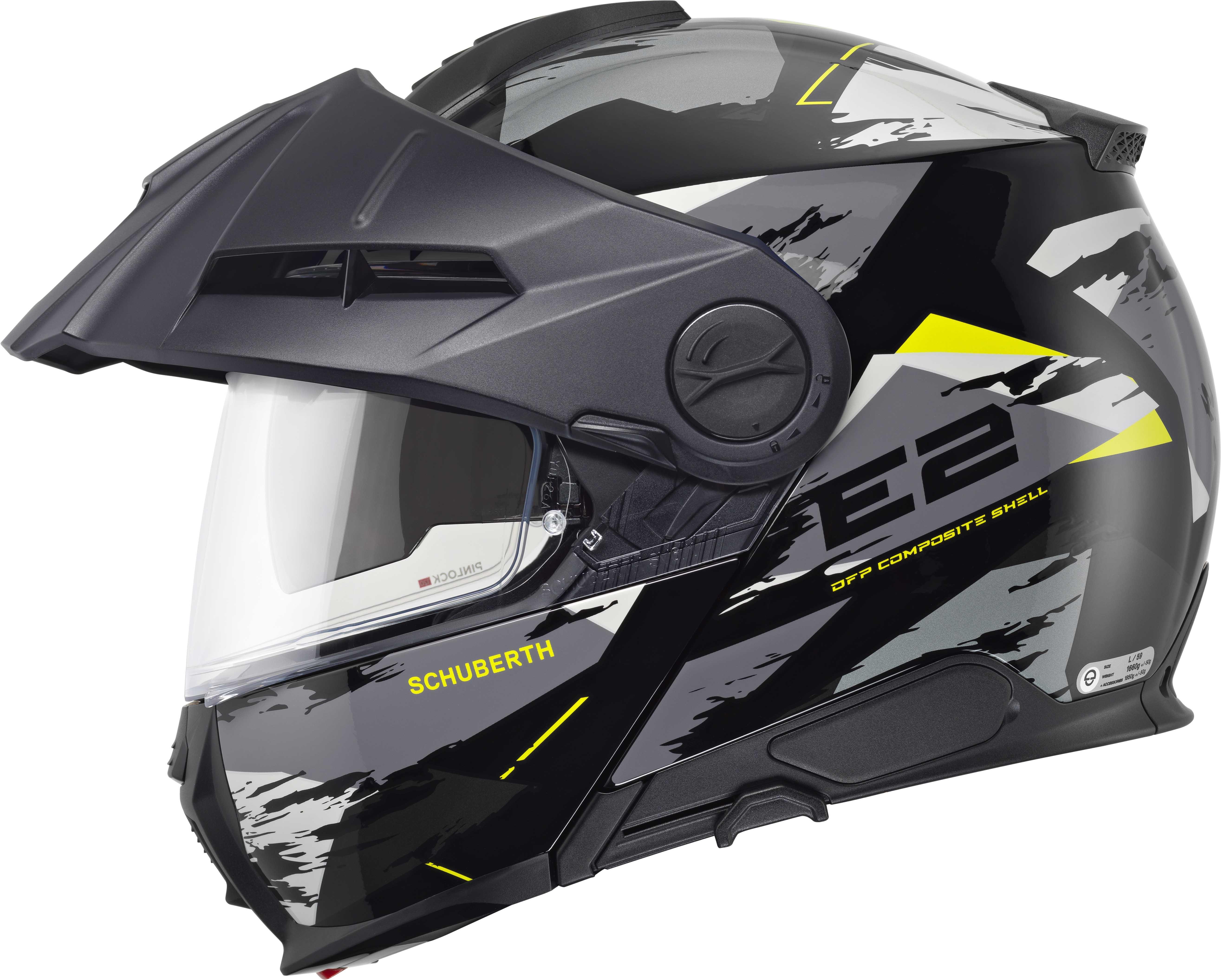 E2 Çene Açılır Motosiklet Kaskı Trail Yellow