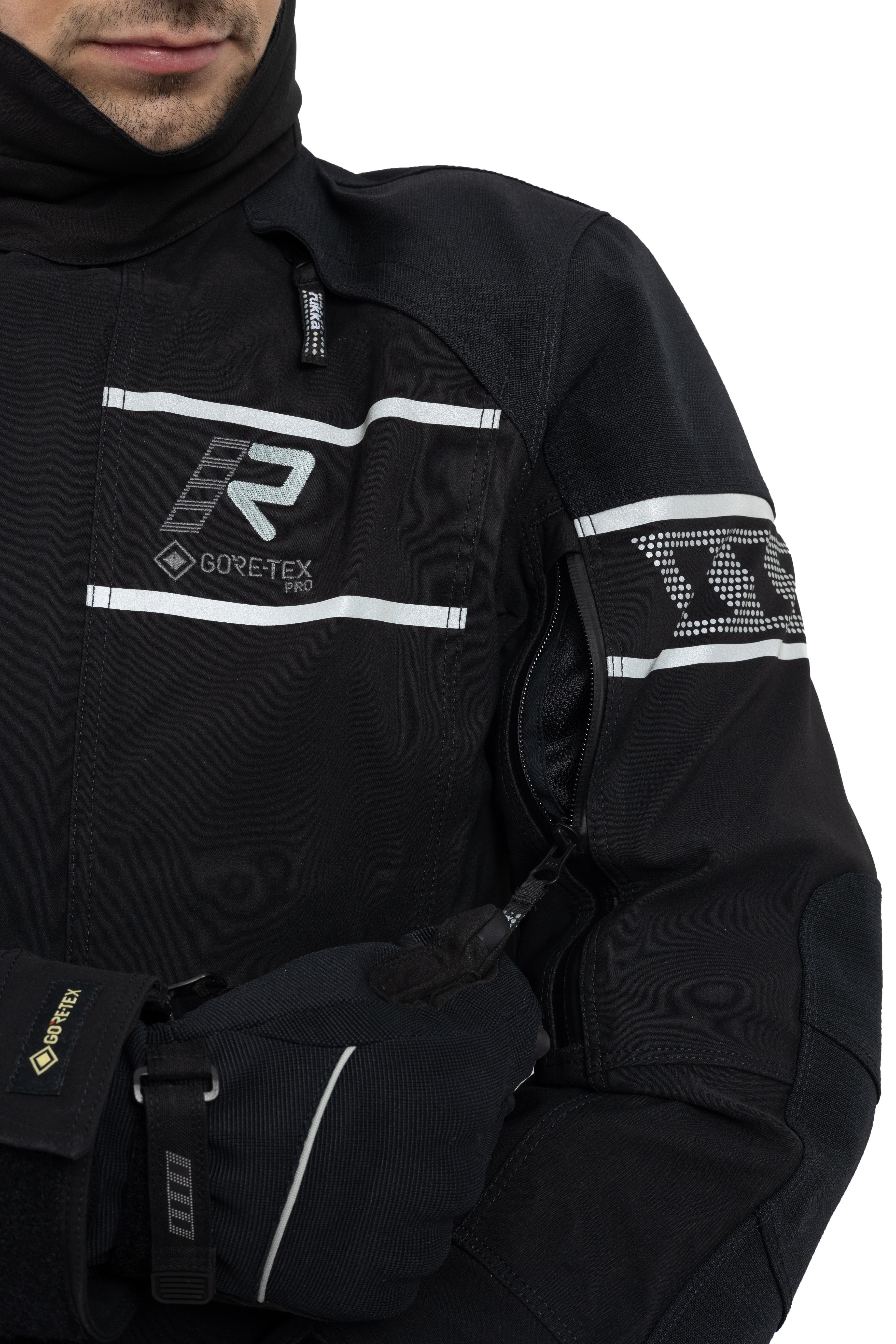 Rapto-R Gore-Tex Pro Erkek Kışlık Motosiklet Montu Siyah/Beyaz-990