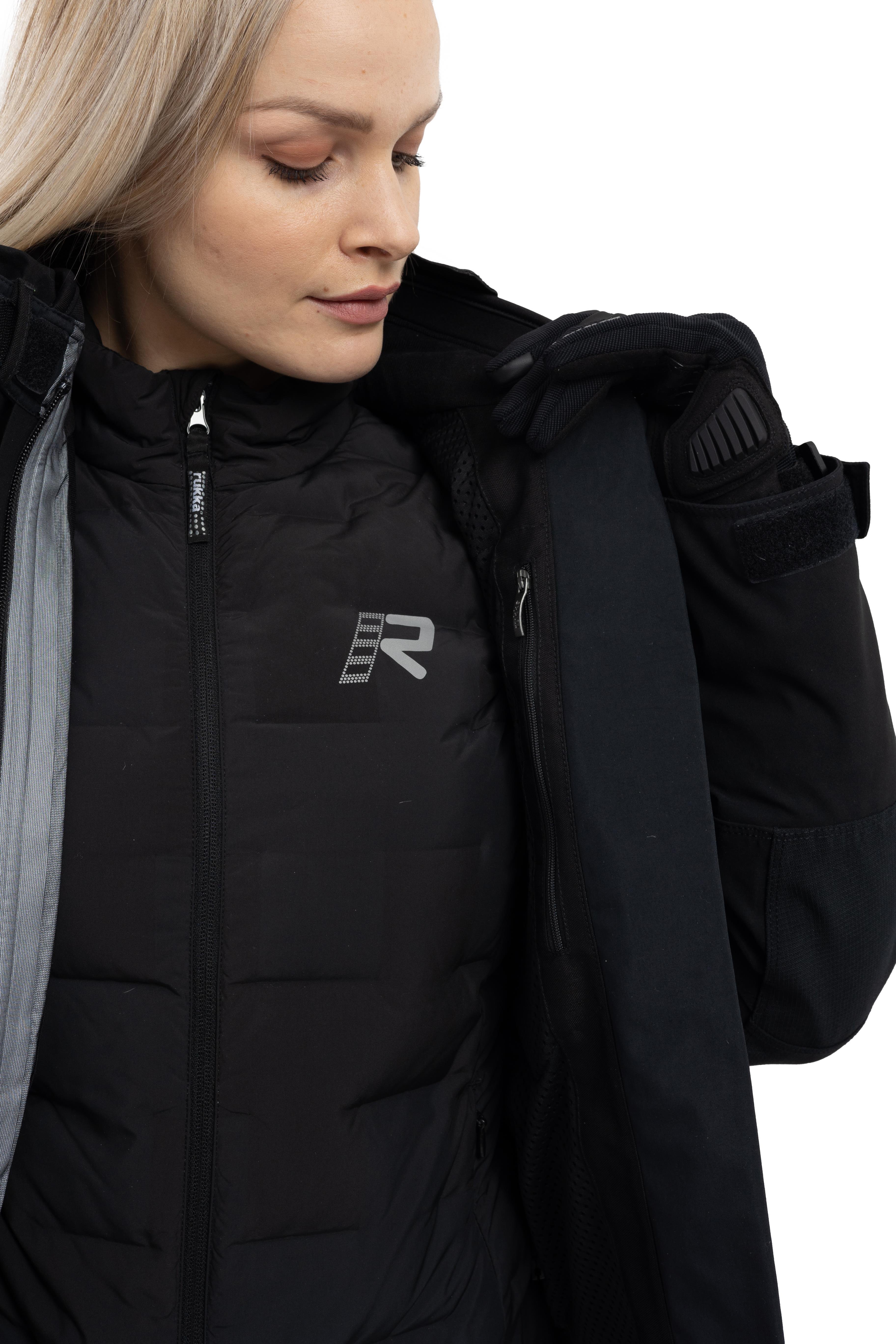 Raptorina Gore-Tex Pro Kadın Kışlık Motosiklet Montu Siyah-999
