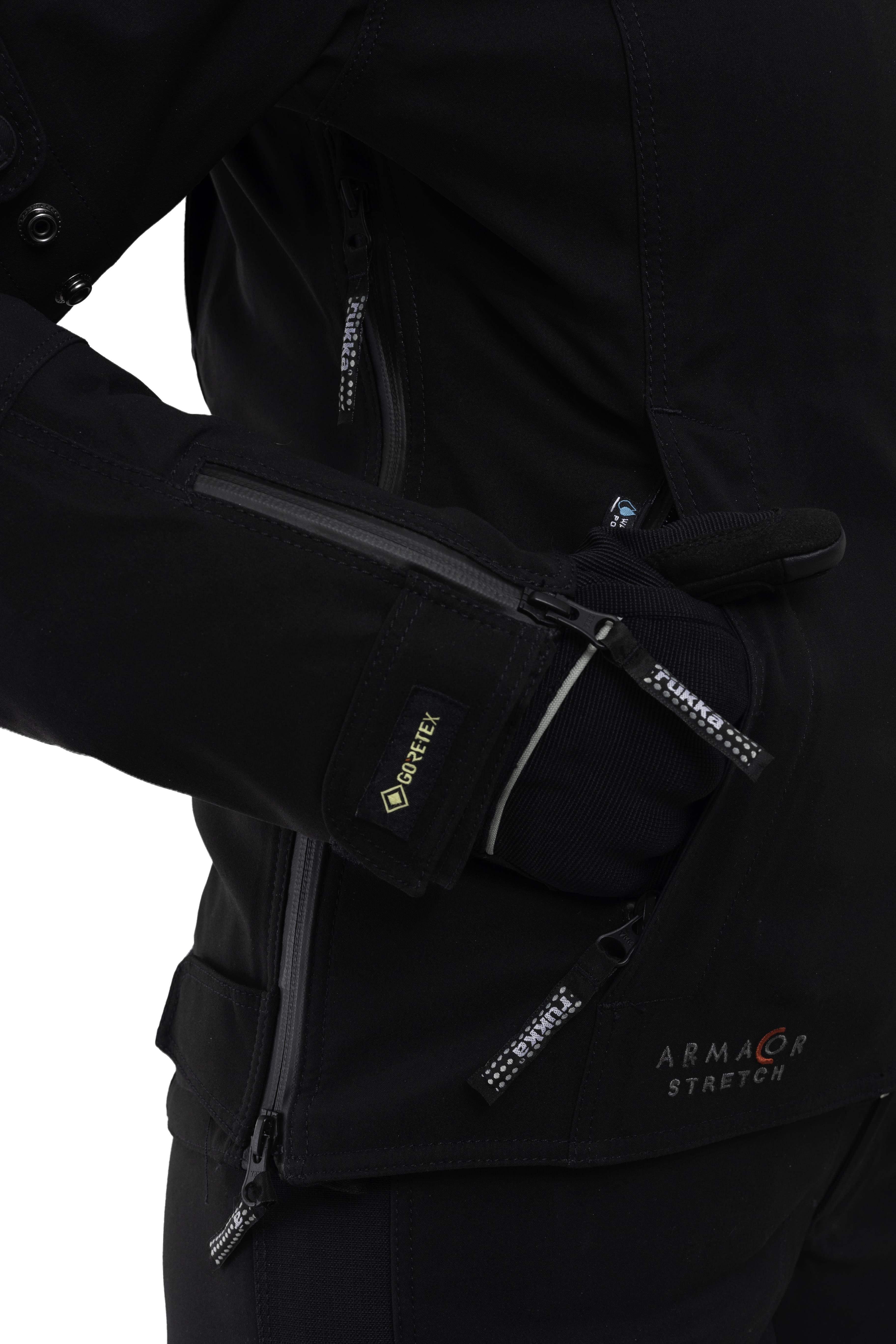 Raptorina Gore-Tex Pro Kadın Kışlık Motosiklet Montu Siyah-999