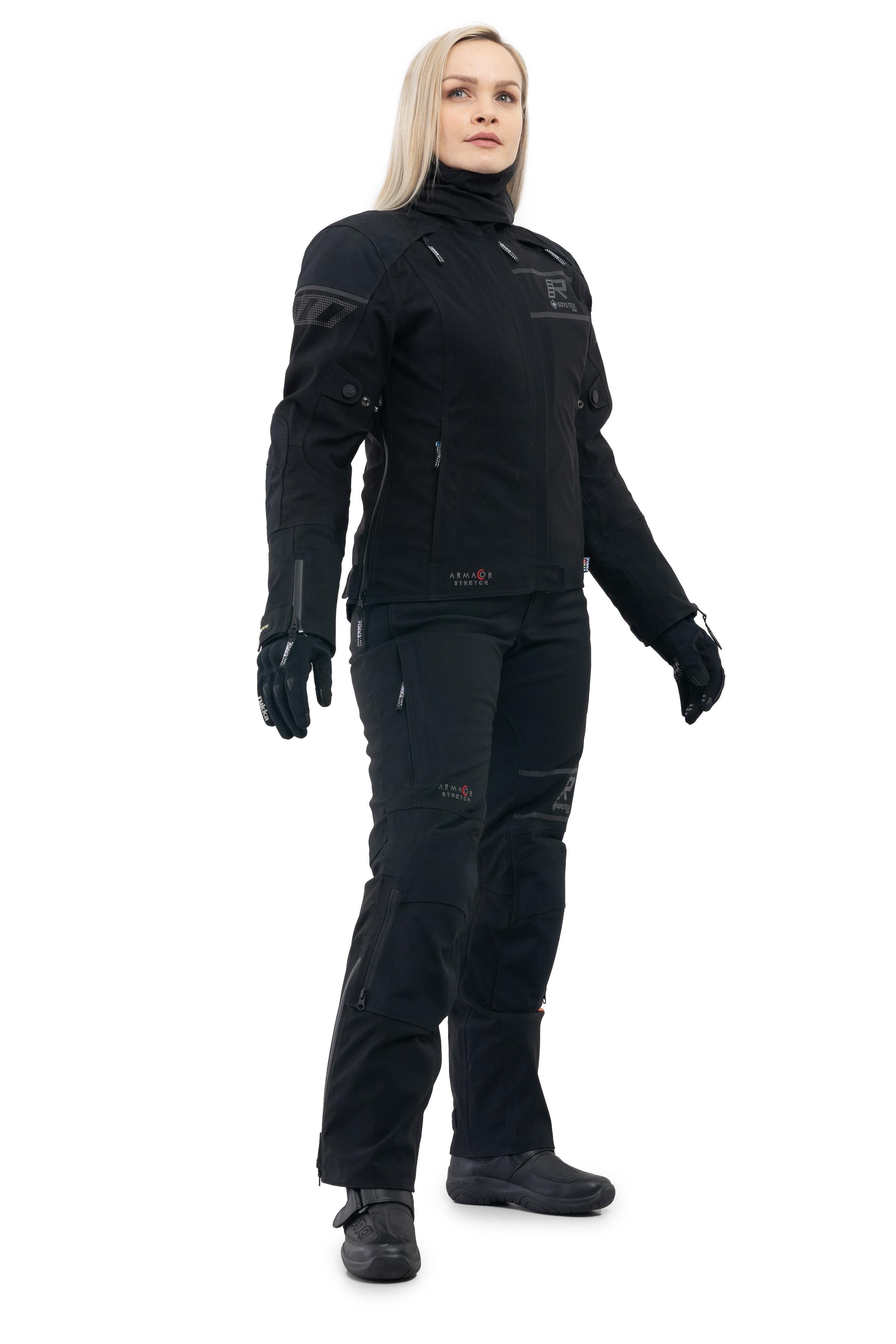 Raptorina Gore-Tex Pro Kadın Kışlık Motosiklet Montu Siyah-999