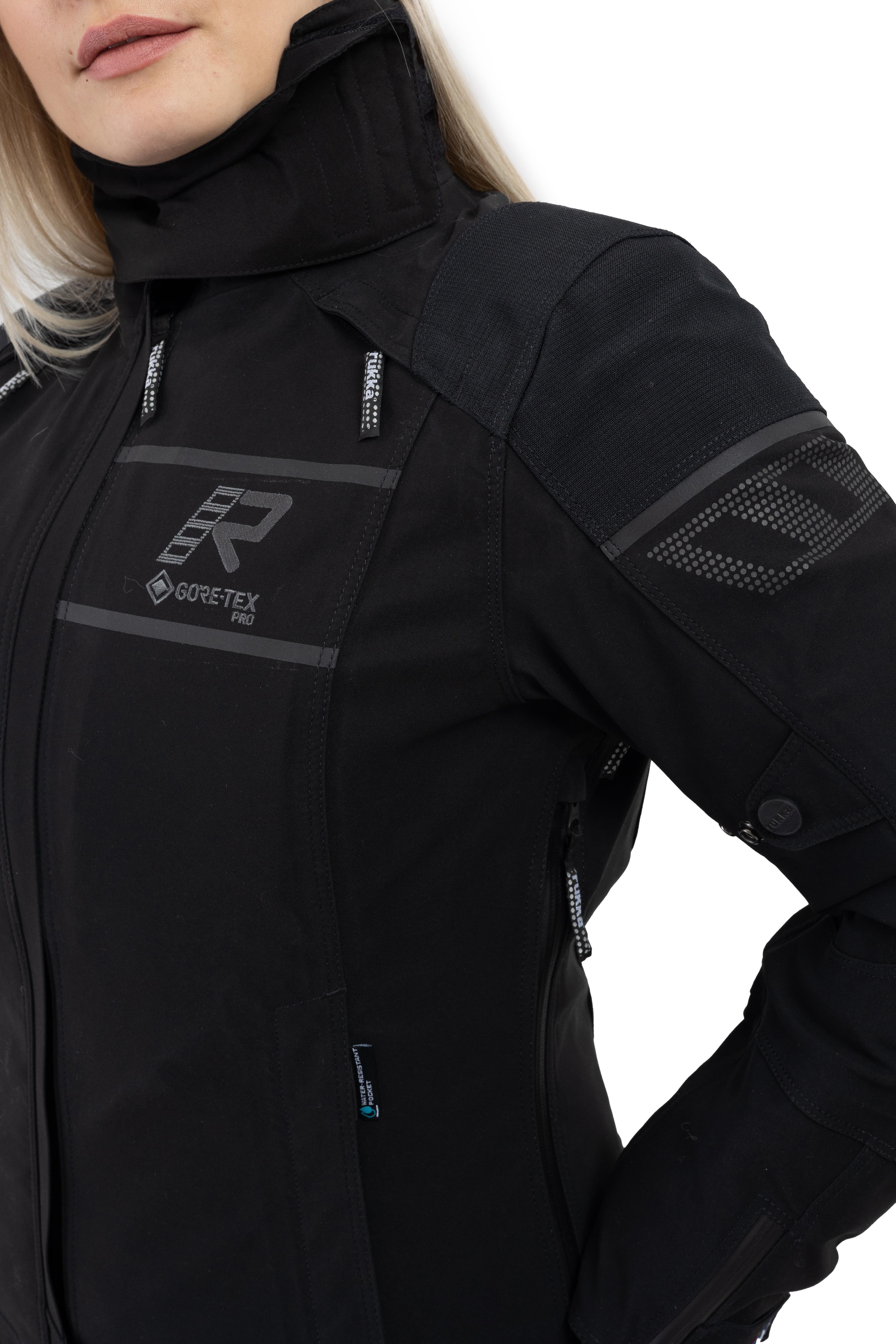 Raptorina Gore-Tex Pro Kadın Kışlık Motosiklet Montu Siyah-999