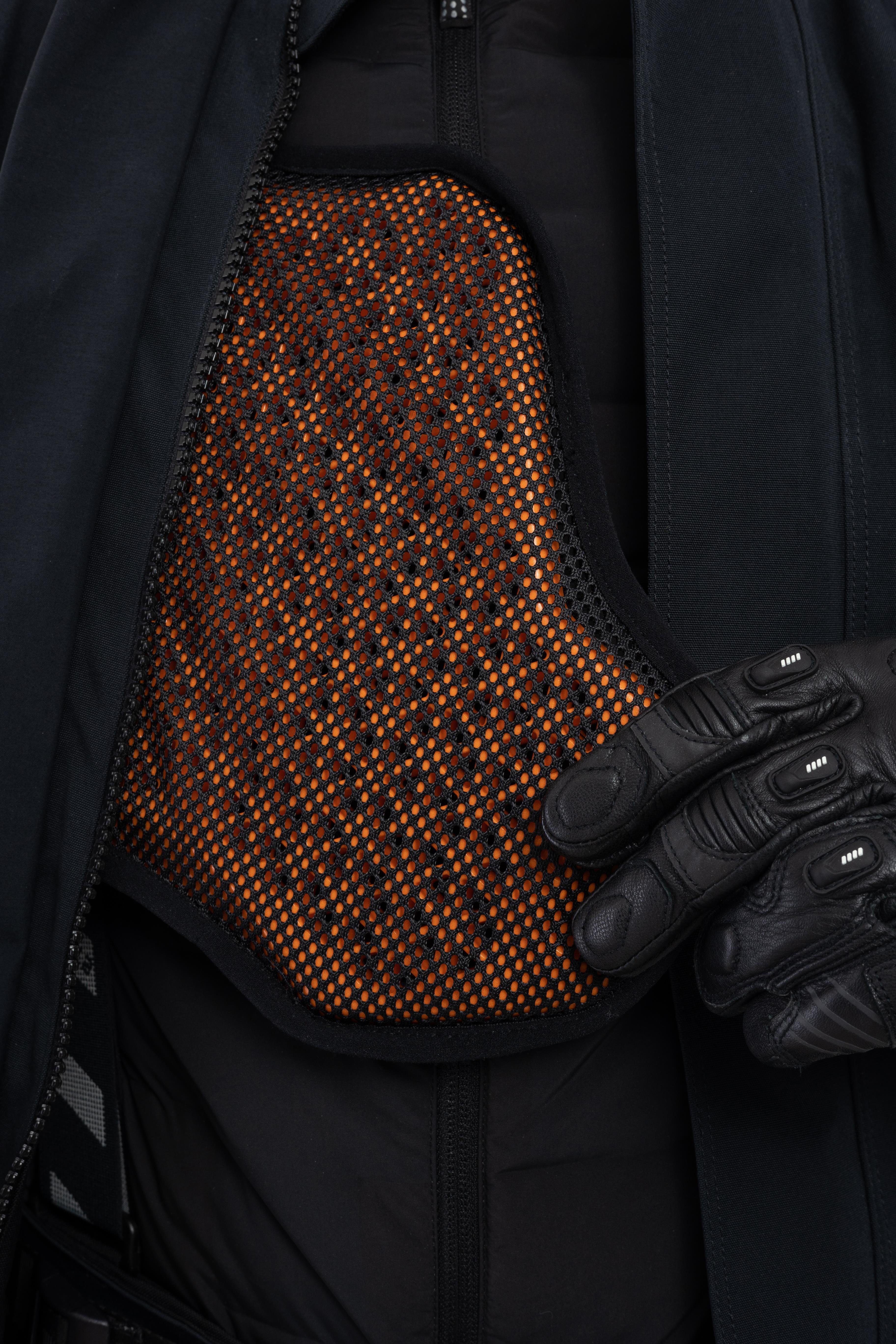 Shield-R Gore-Tex Pro Erkek Kışlık Motosiklet Montu Siyah/Beyaz-990