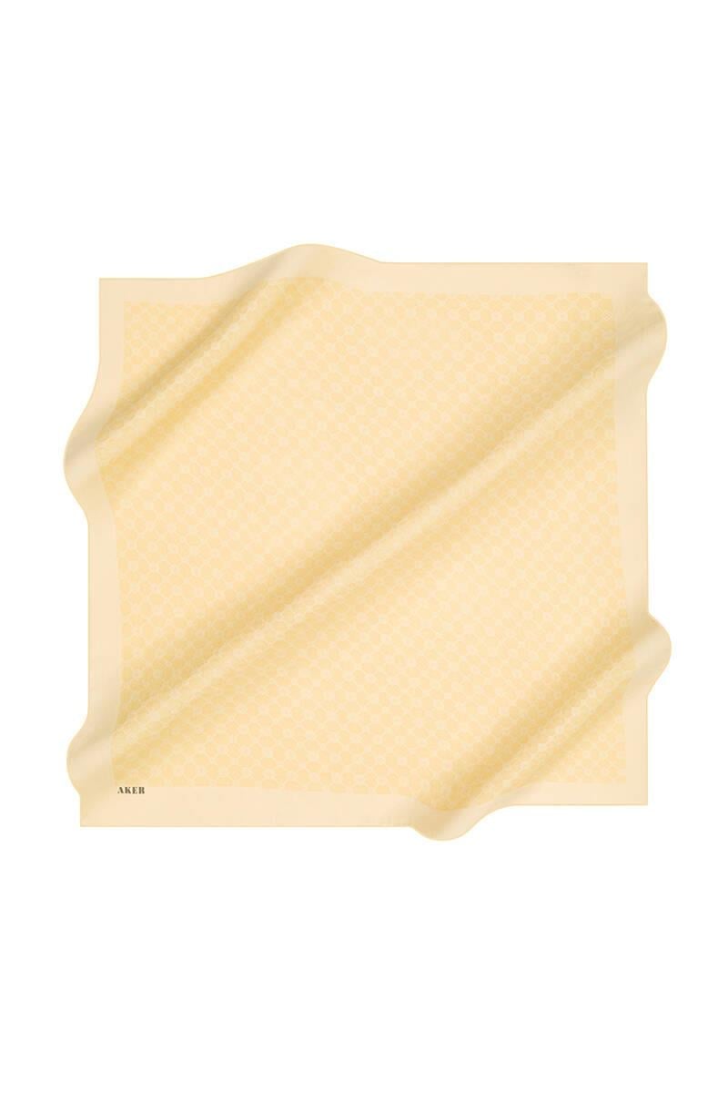 Aker Elegance Monogram Eşarp Açık Sarı 961