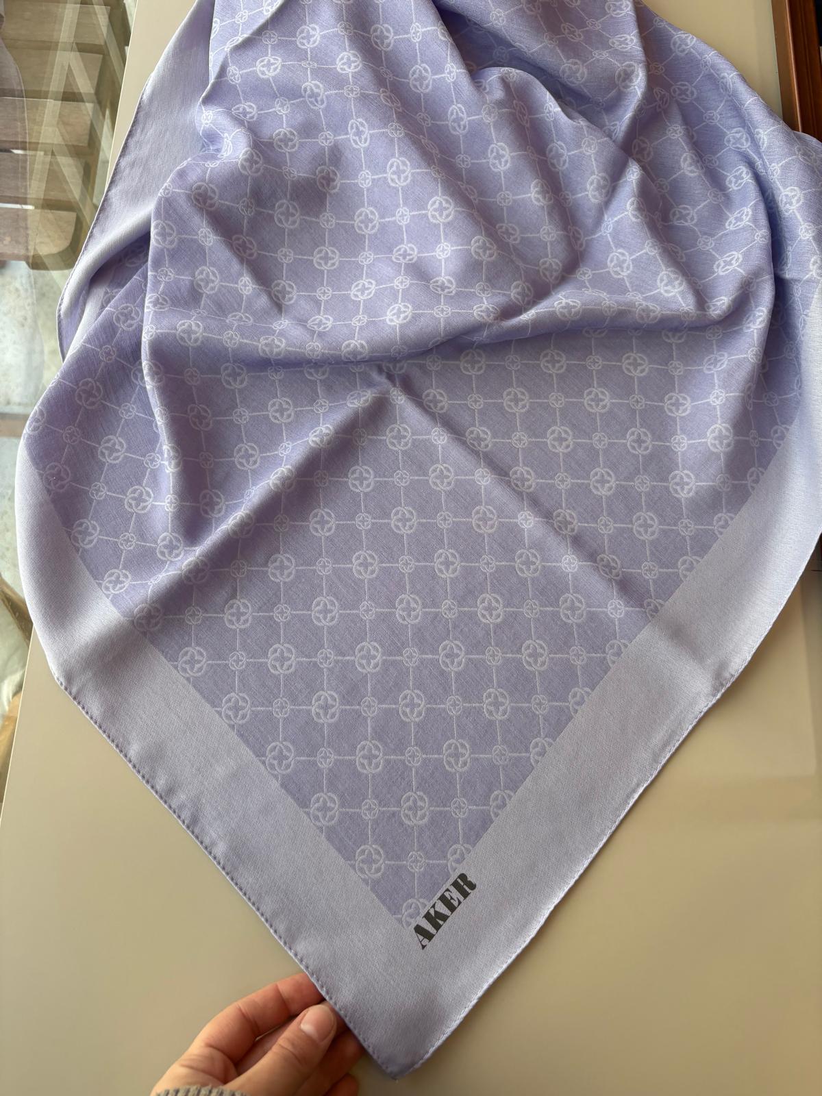 Aker Elegance Monogram Eşarp Lila 992