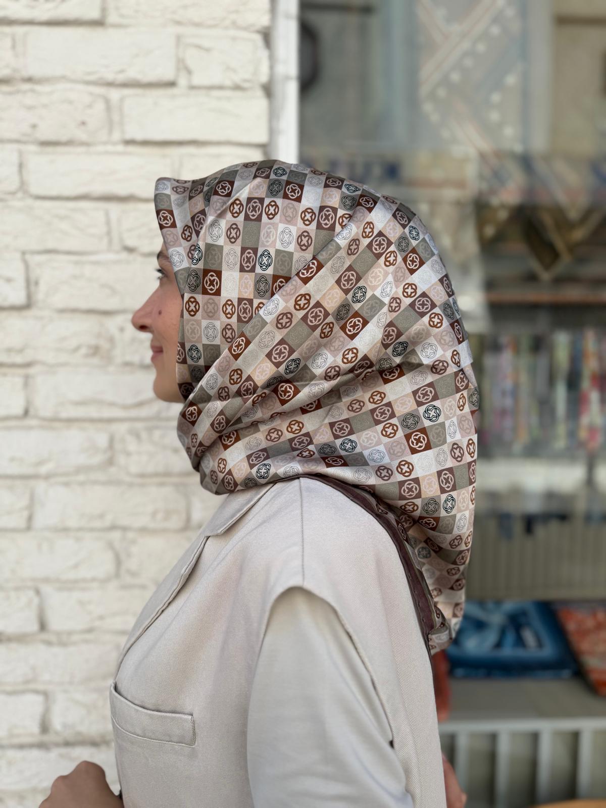 Aker Sura İpek Eşarp Bakır
