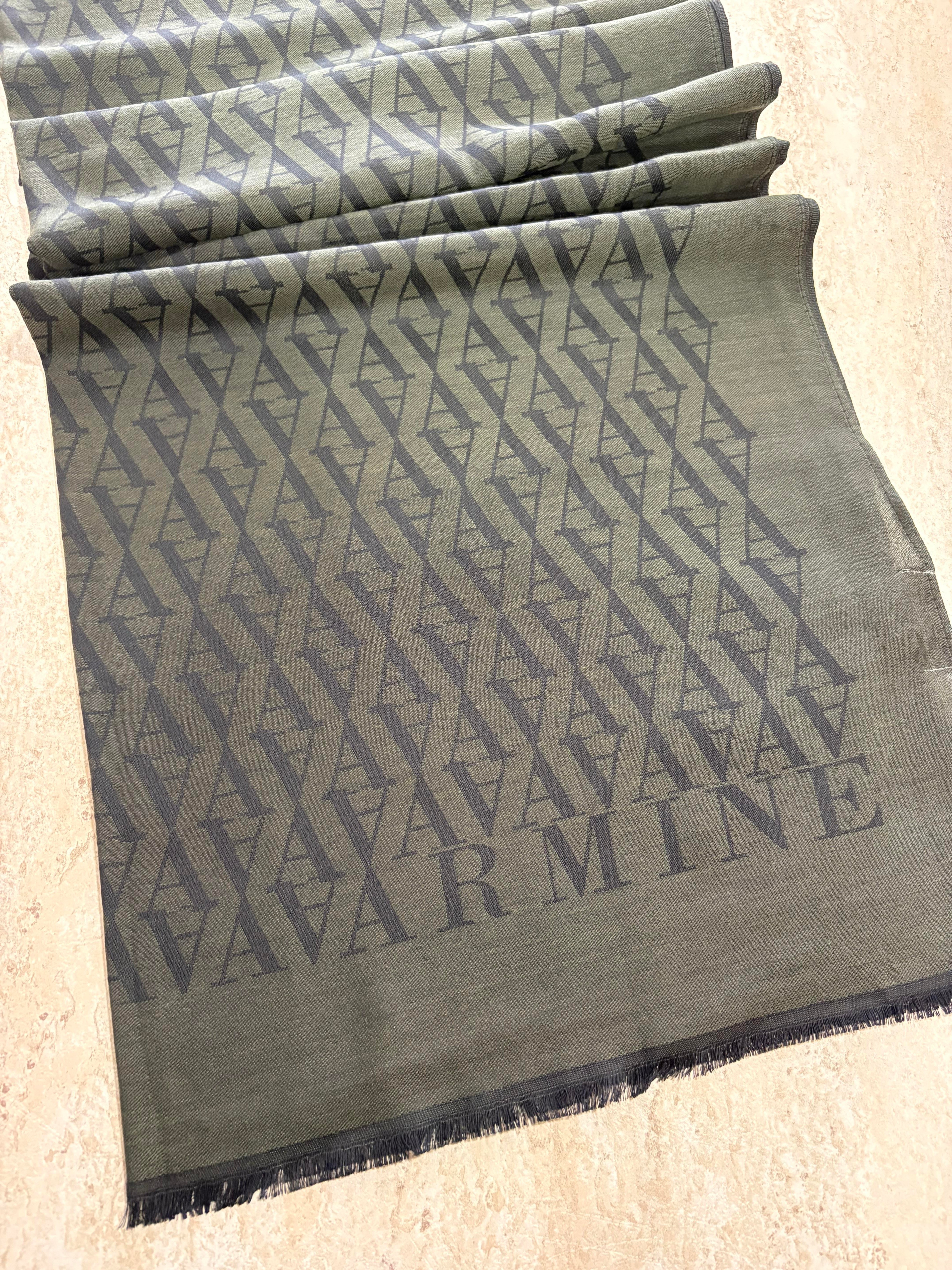 Armine Edition Şal Yeşil-Siyah