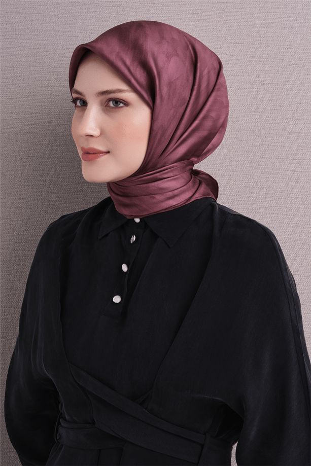Armine Tivil İpek Eşarp Mürdüm 01