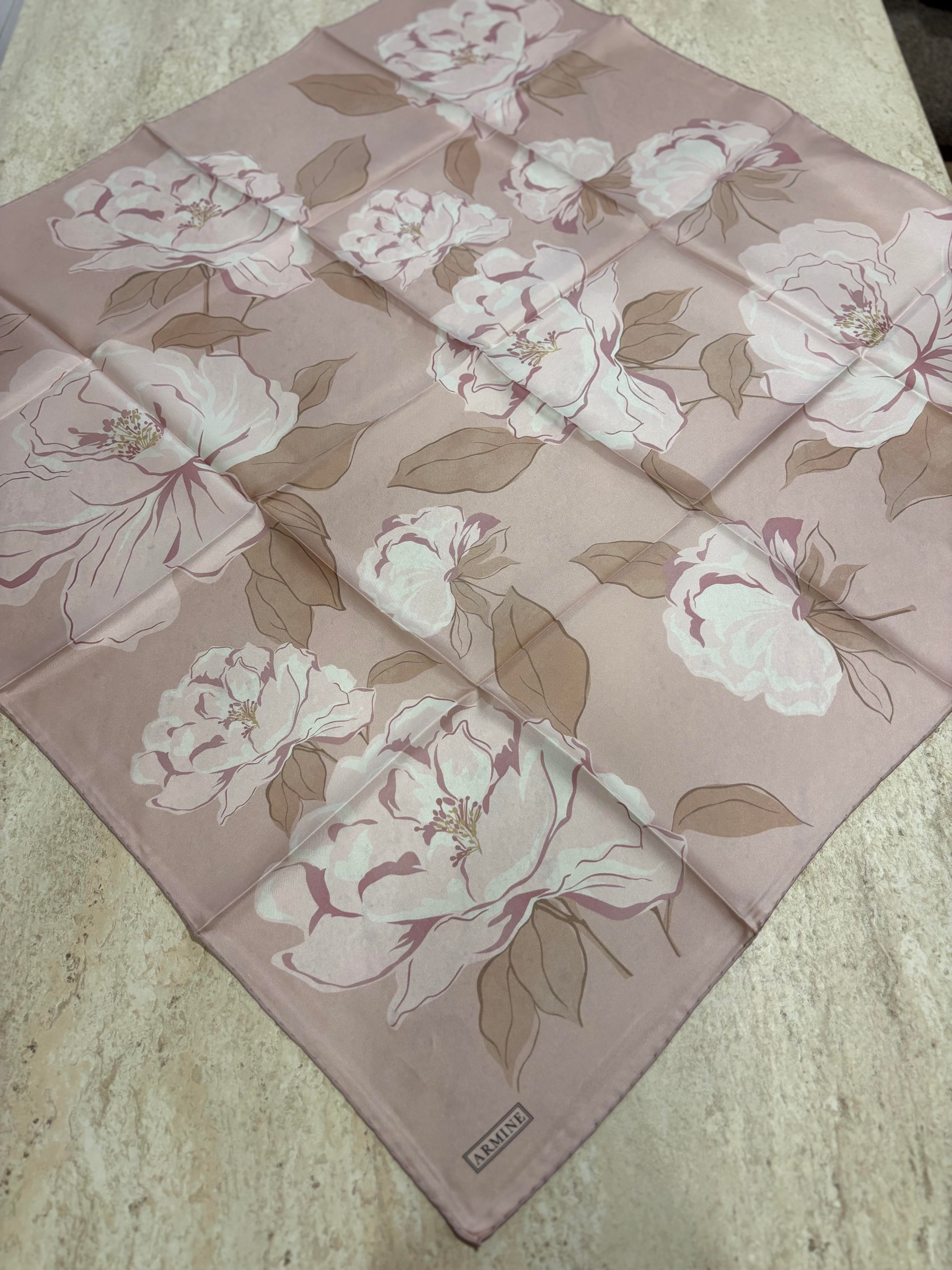 Armine Tivil İpek Eşarp Pembe