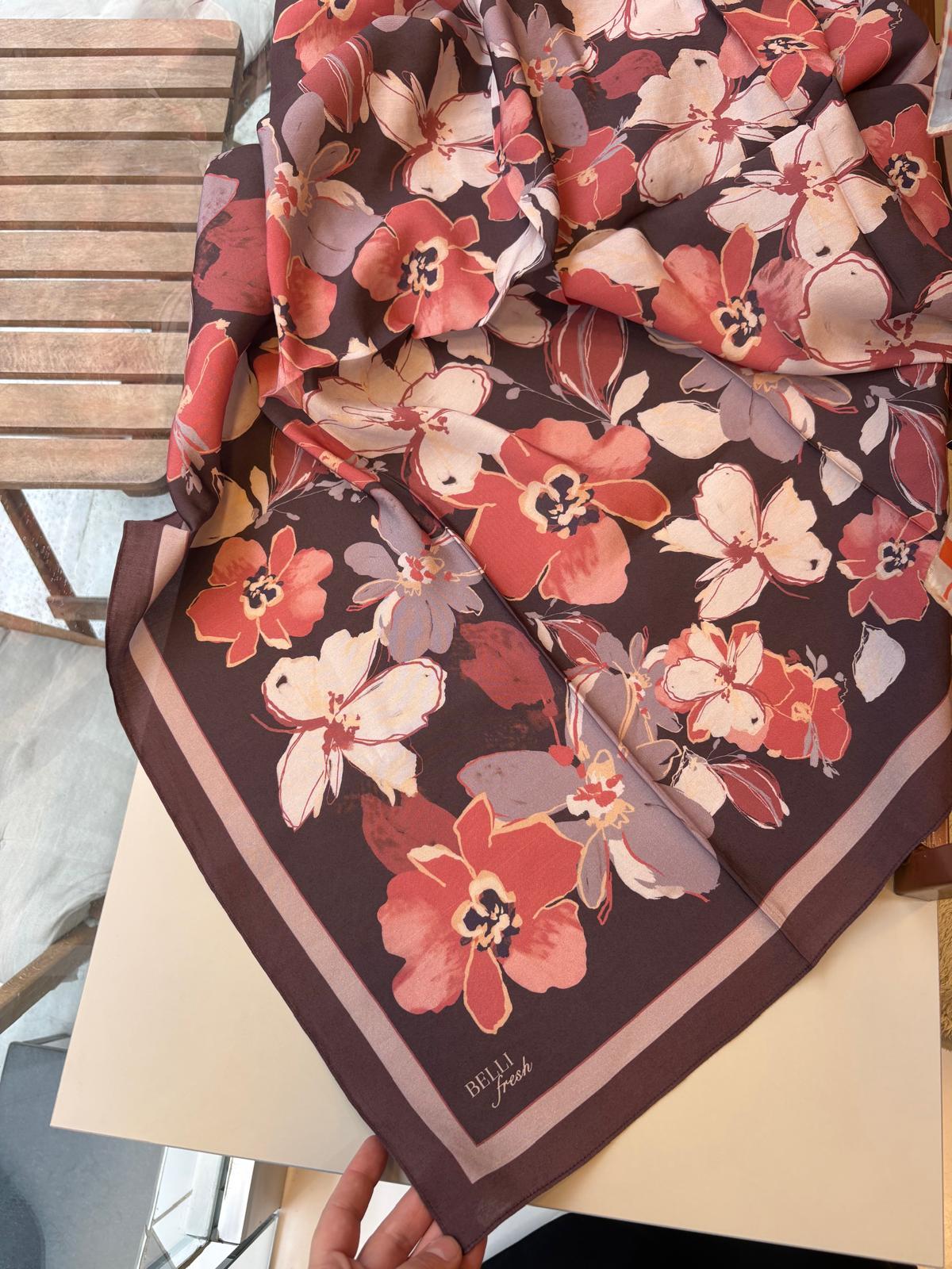 Belli Fresh Modal Eşarp Koyu Bordo 10
