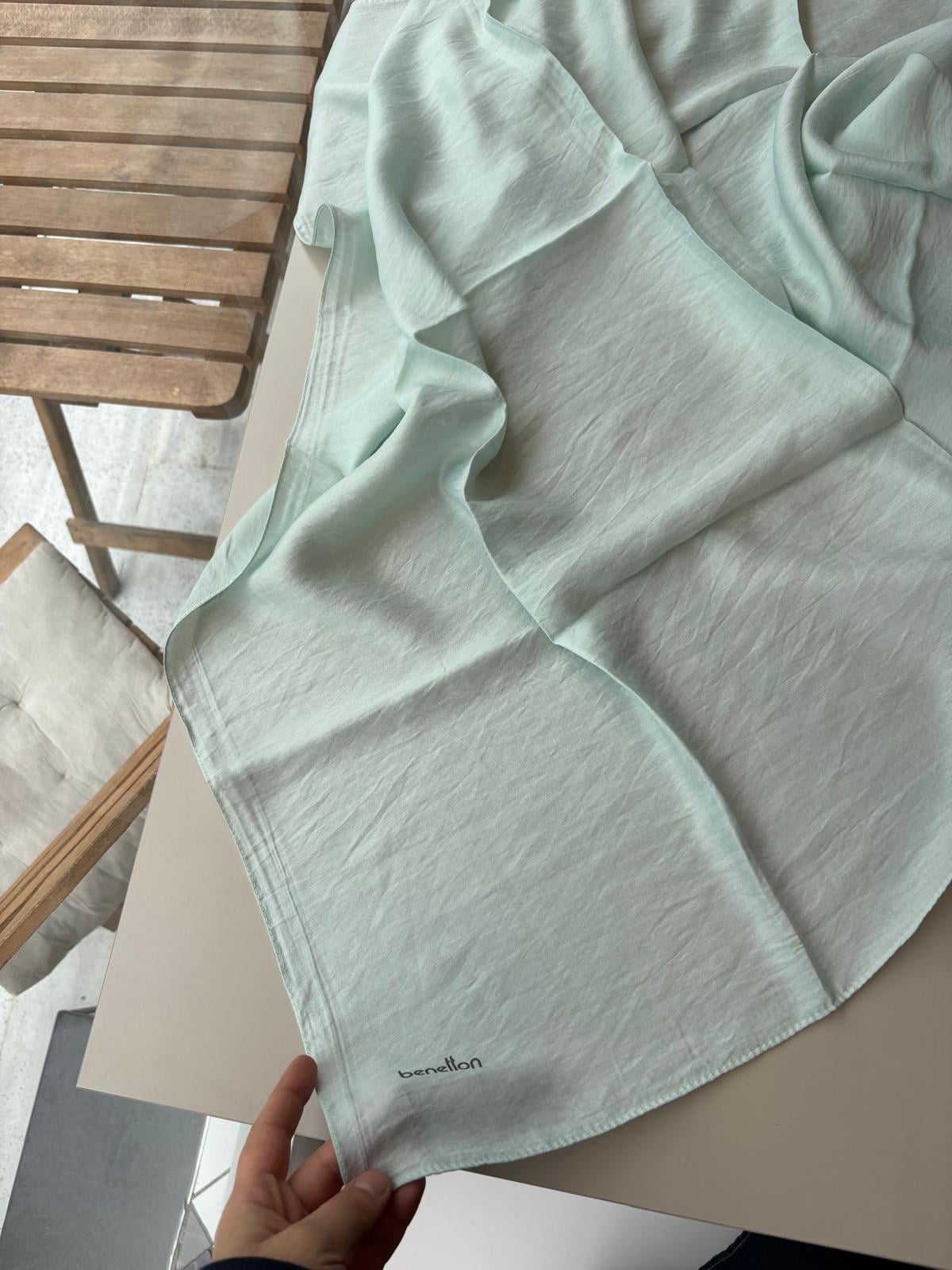 Benetton Siena Düz Viskon Eşarp Mint