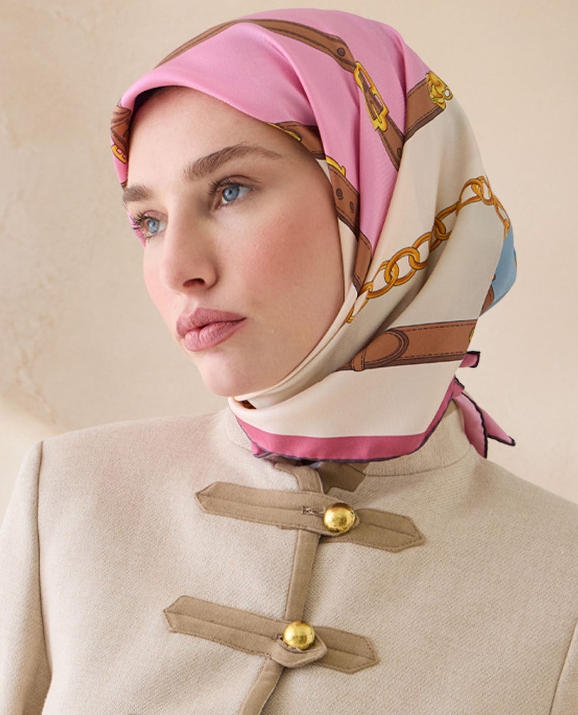 Çağrı İpek Tivil İpek Eşarp Pembe V1