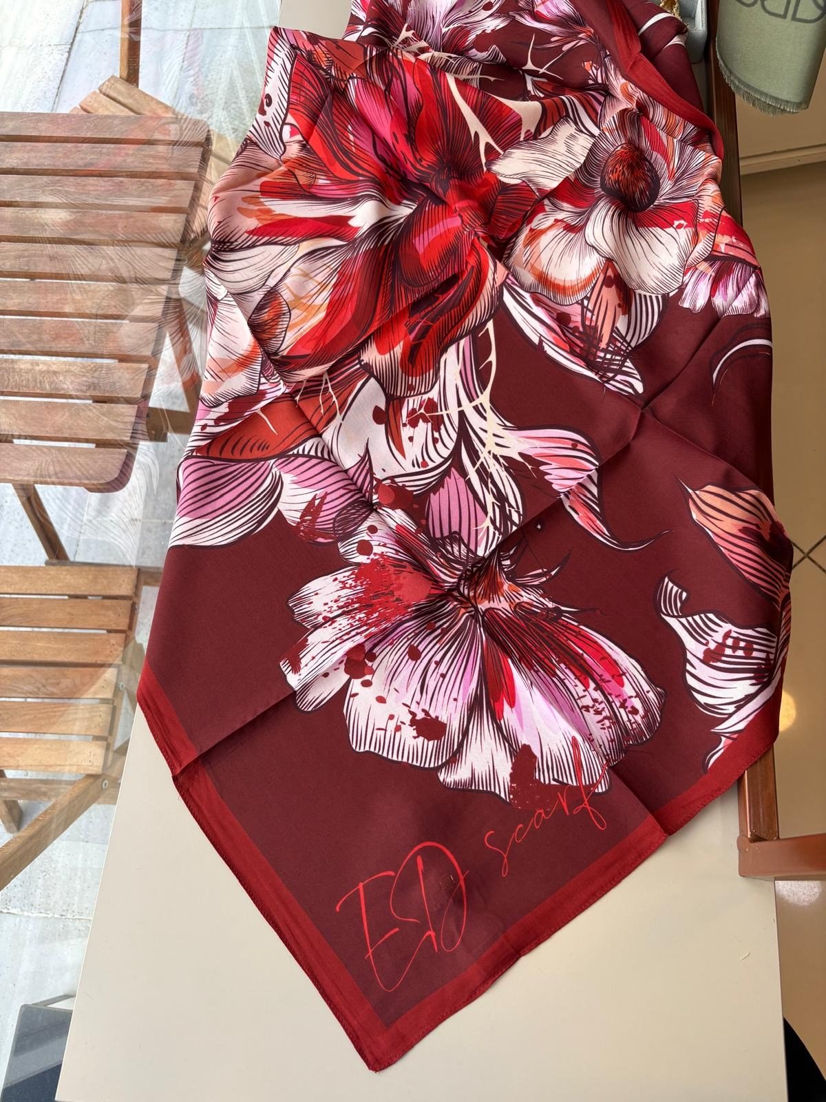 Ed Scarf  Viskon Esarp Bordo