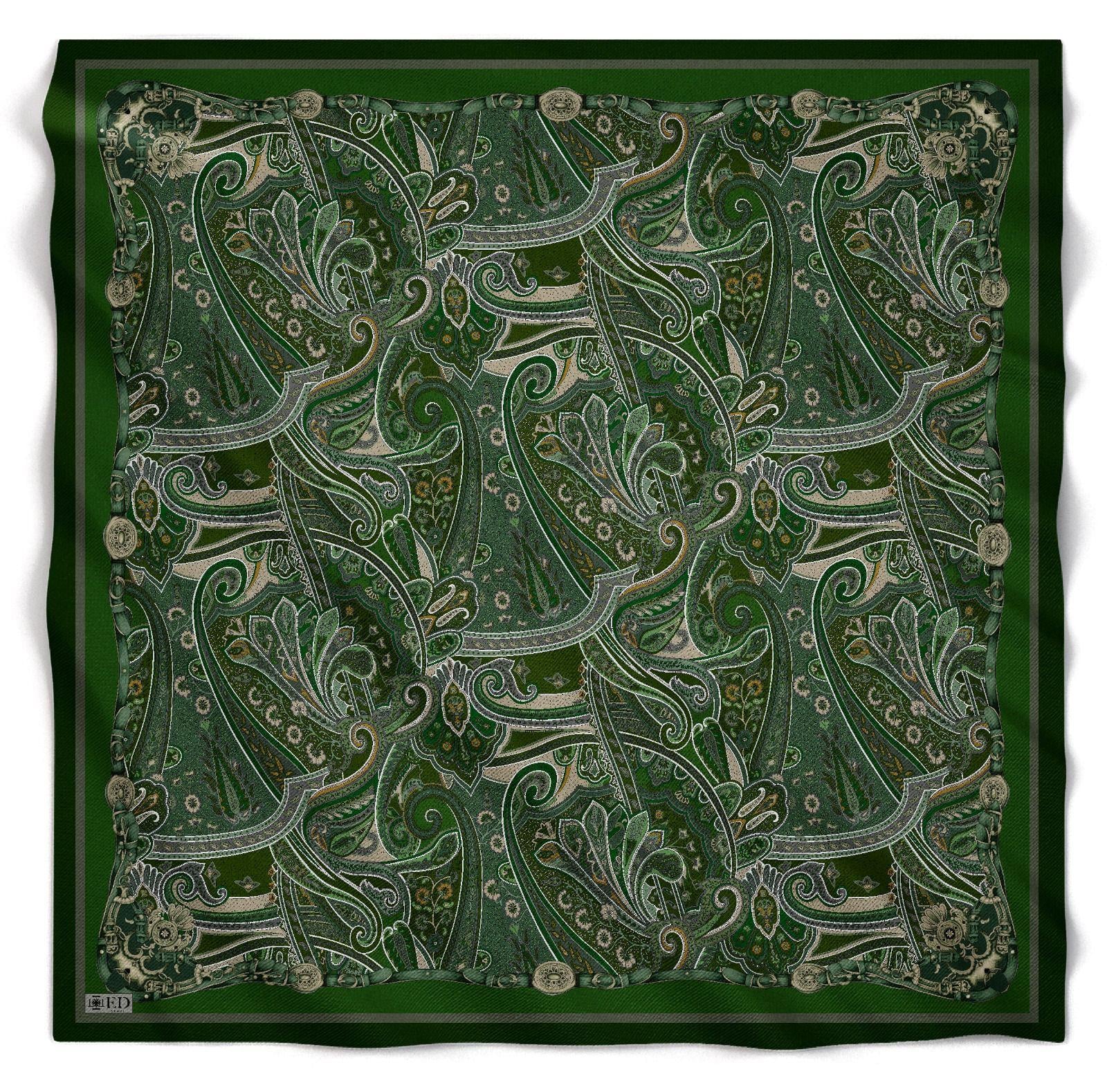 ED Scarf Viskon Floş Eşarp Zümrüt Yeşili