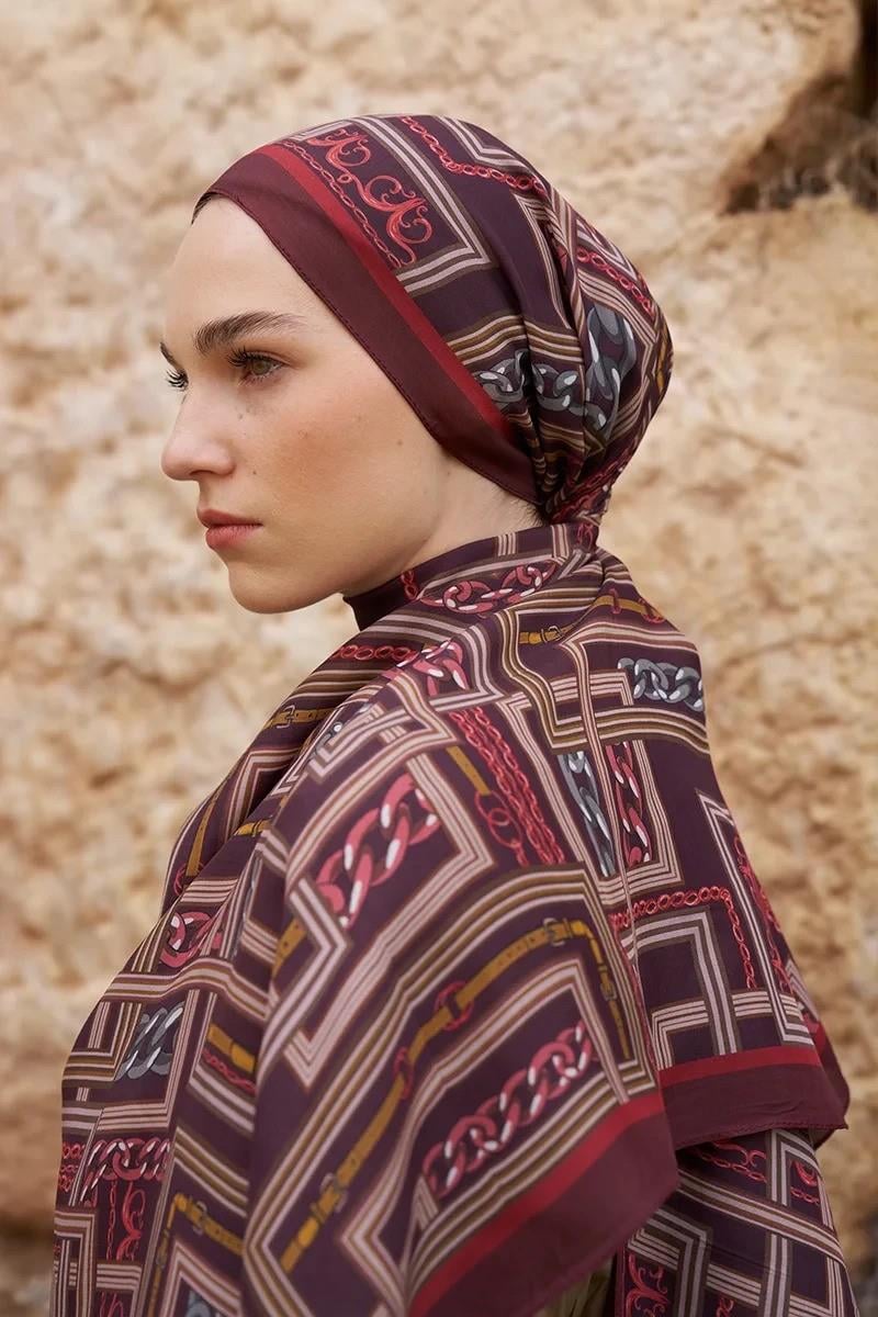 ED Scarf Viskon Şal Bordo