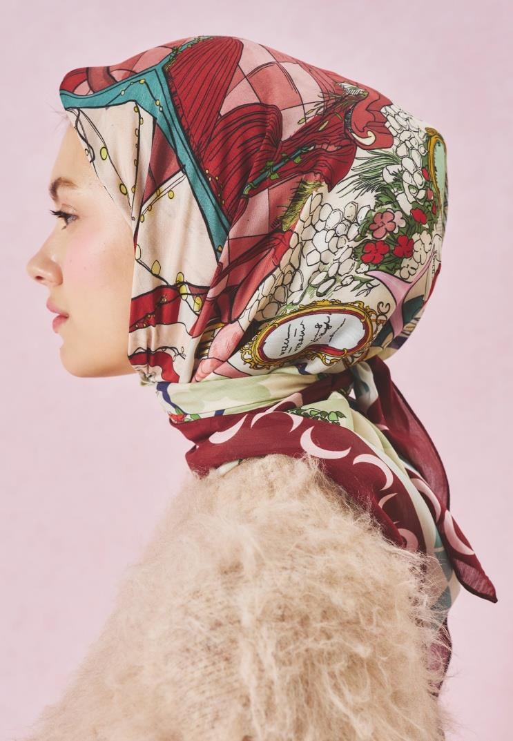 Fresh Scarf Floş Viskon Eşarp Sweet Cherry