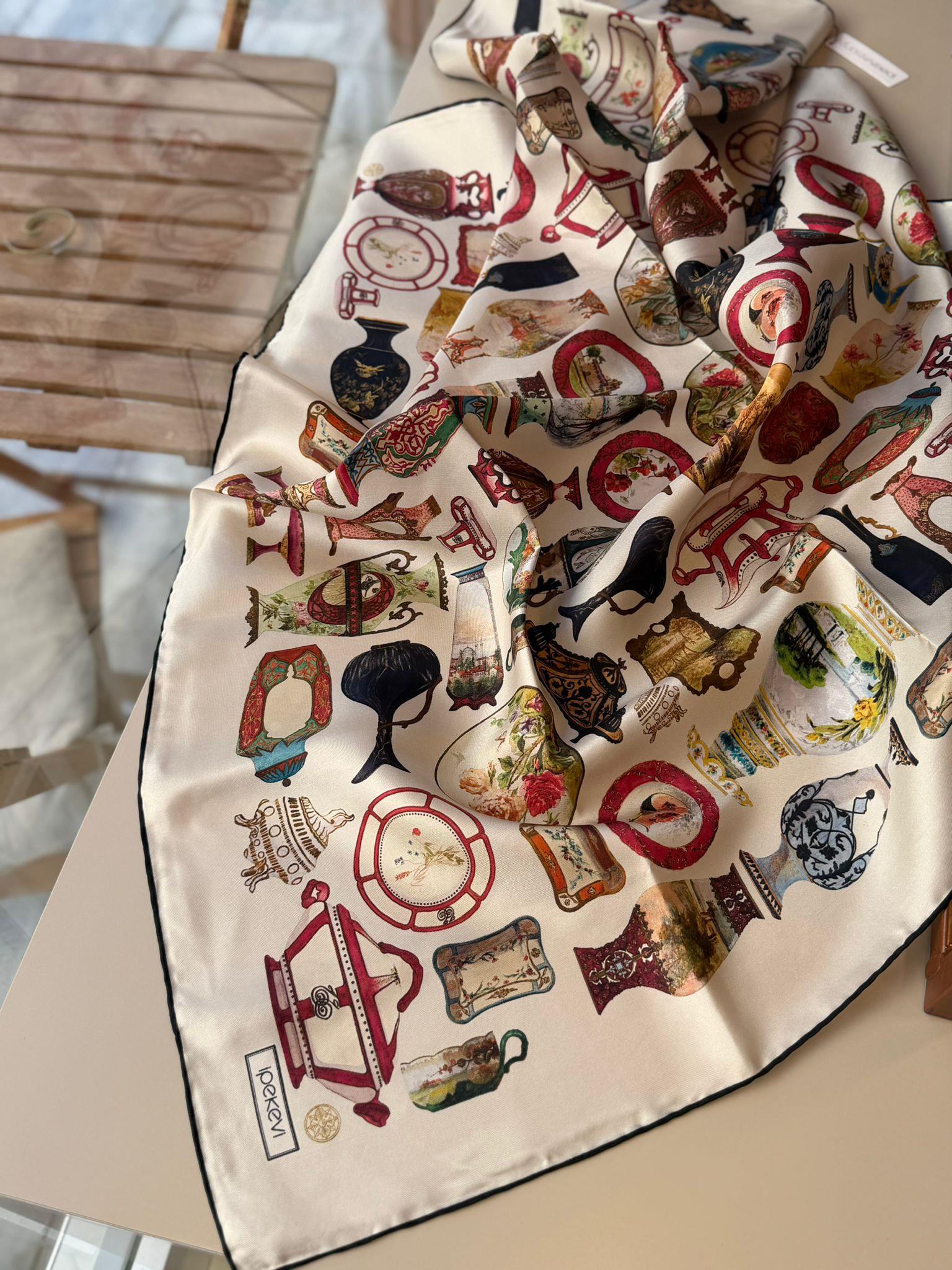 İpekevi Tivil  Eşarp Krem