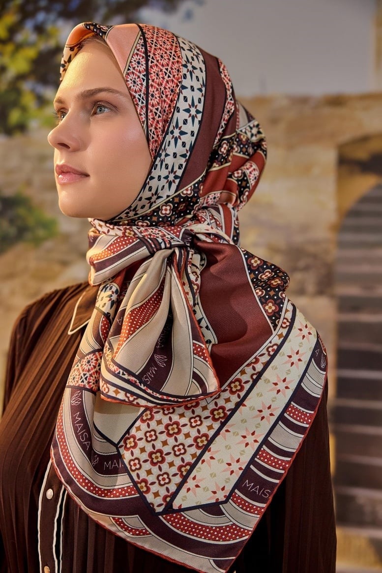 Maisa Mullberry İpek Eşarp Kırmızı