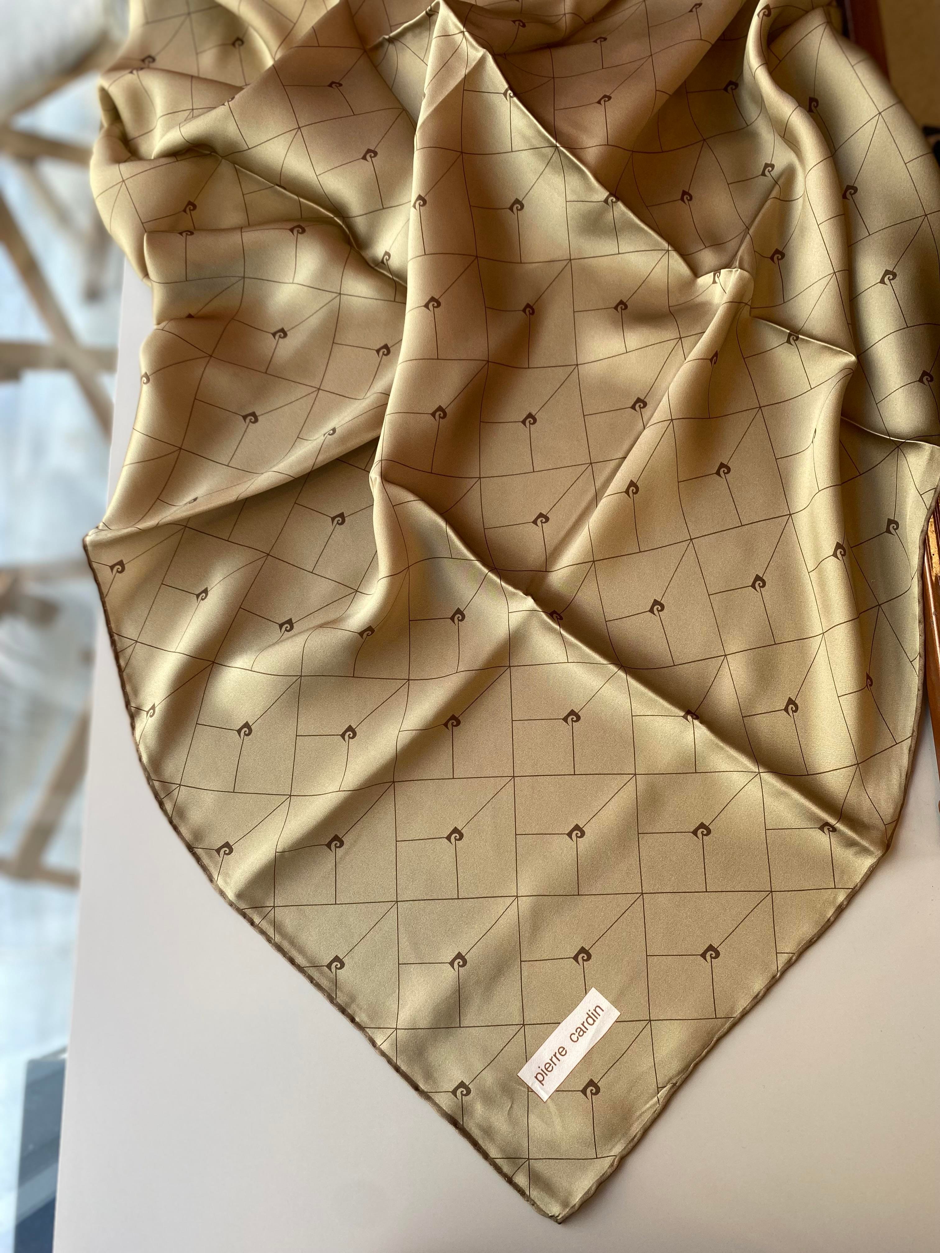 Pierre Cardin Sura İpek Eşarp Gold Kahve