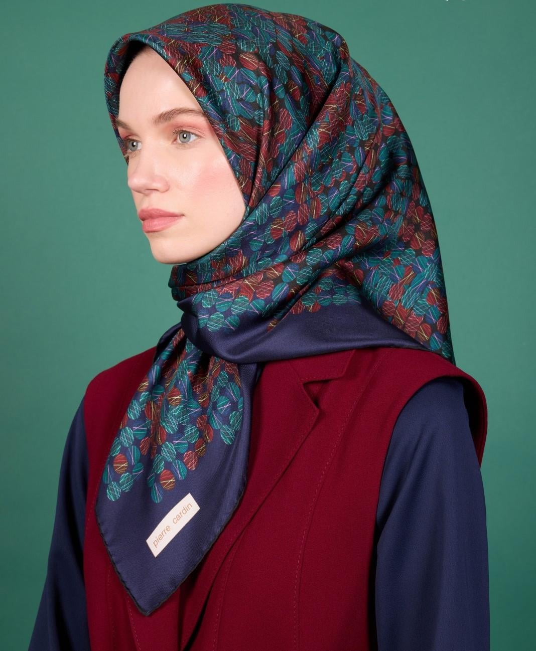 Pierre Cardin Sura İpek Eşarp Lacivert