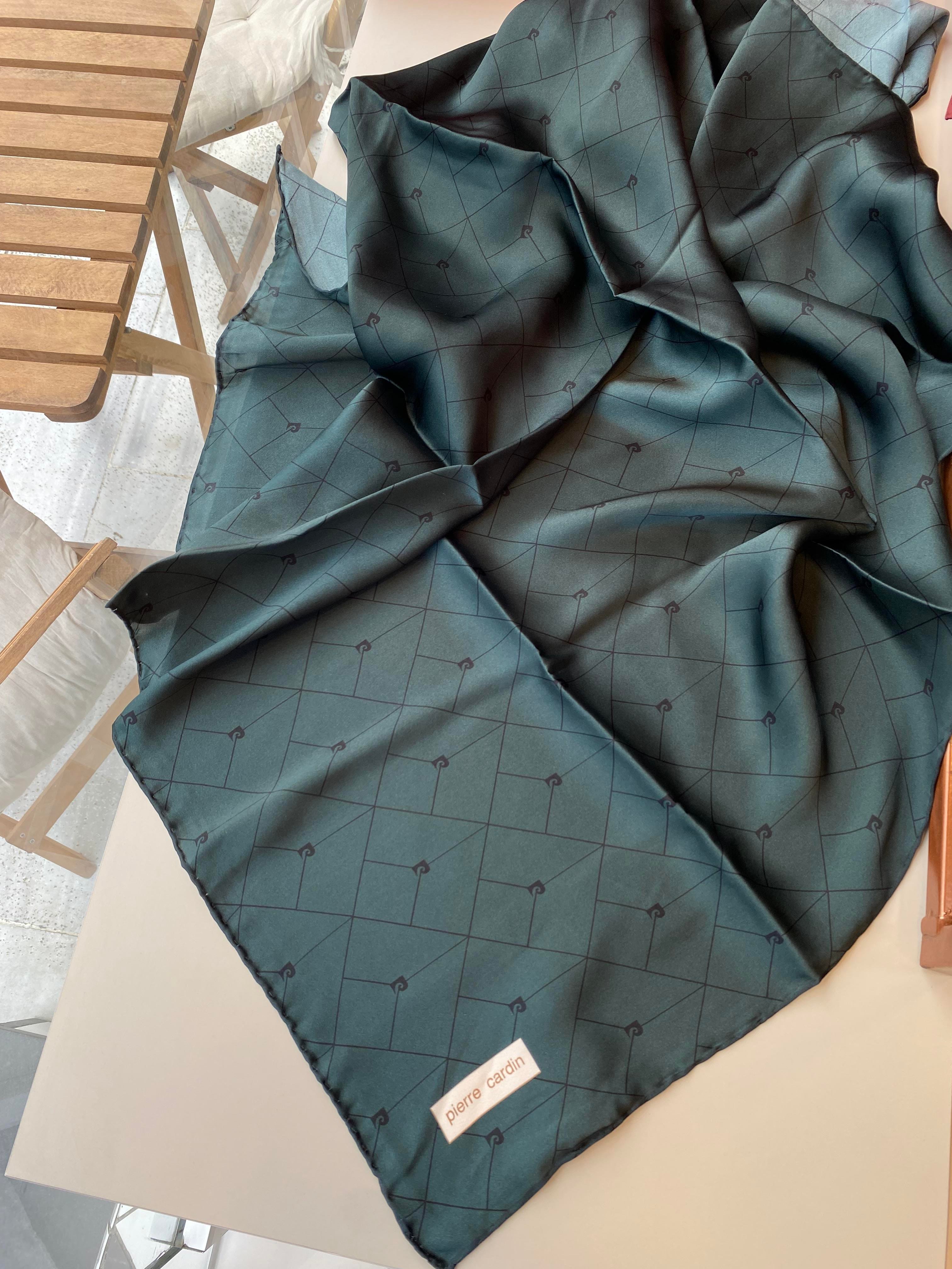 Pierre Cardin Sura İpek Eşarp Zümrüt