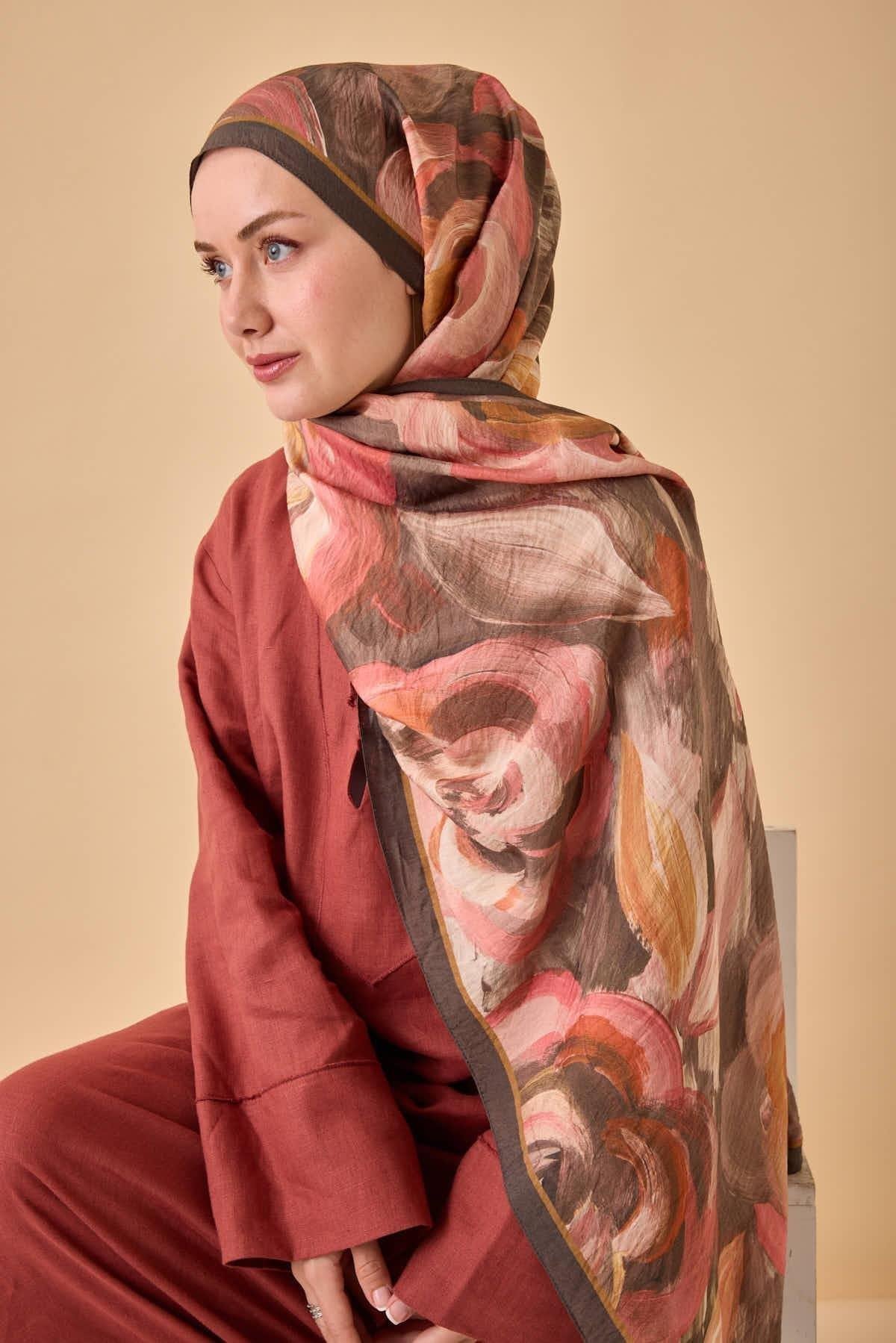 Silk Home Mayda Şal Antrasit-Pembe