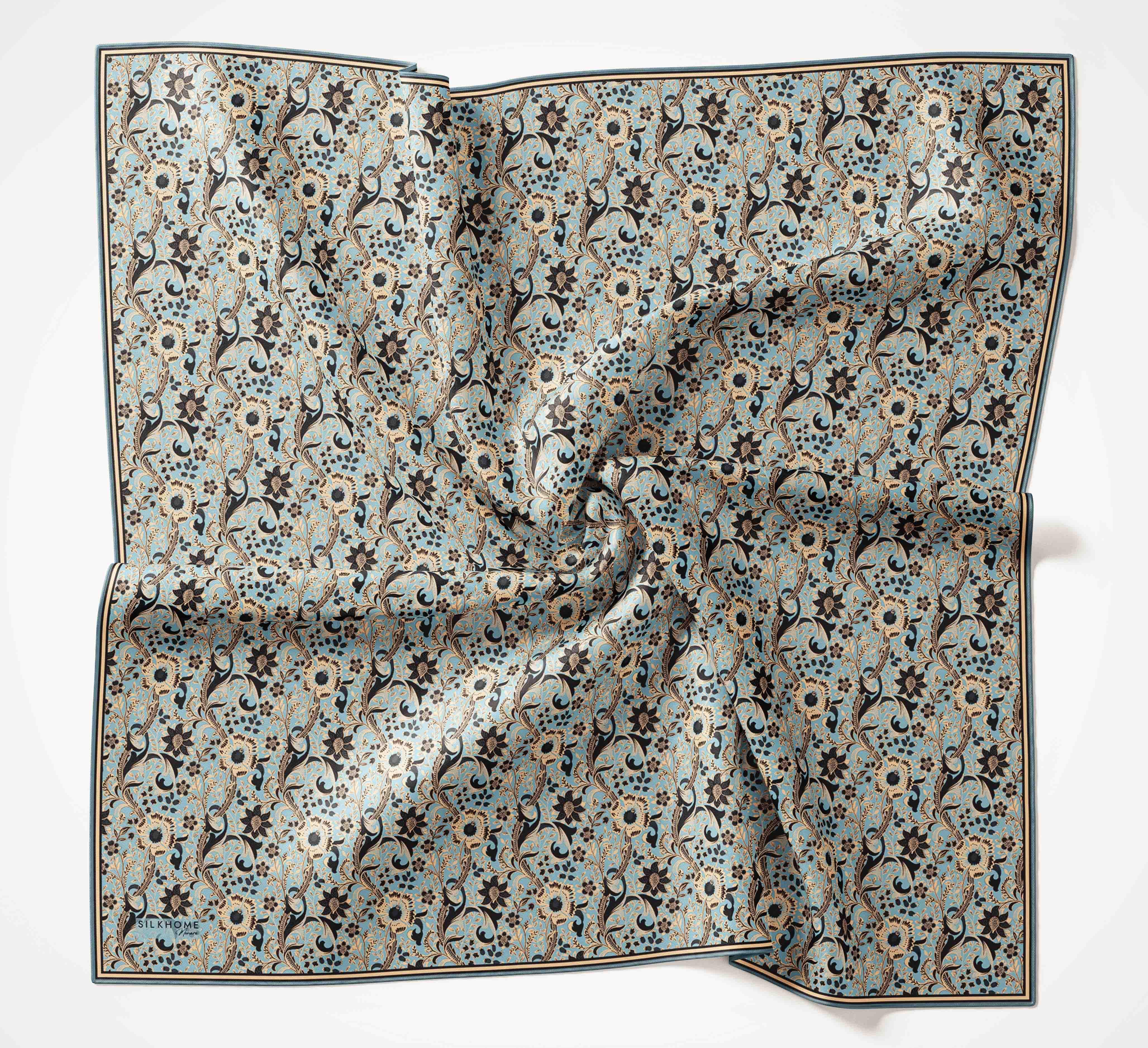Silk Home Monare Tencel Eşarp Mavi-Siyah
