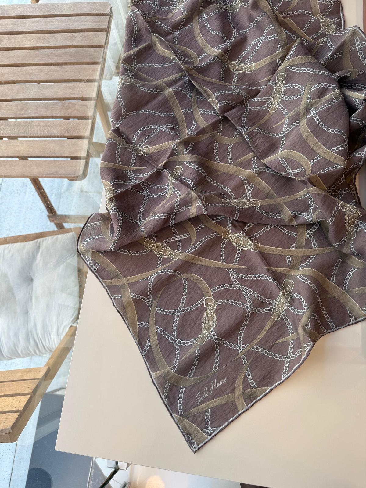 Silk Home Monare Tensel Eşarp Koyu Vizon