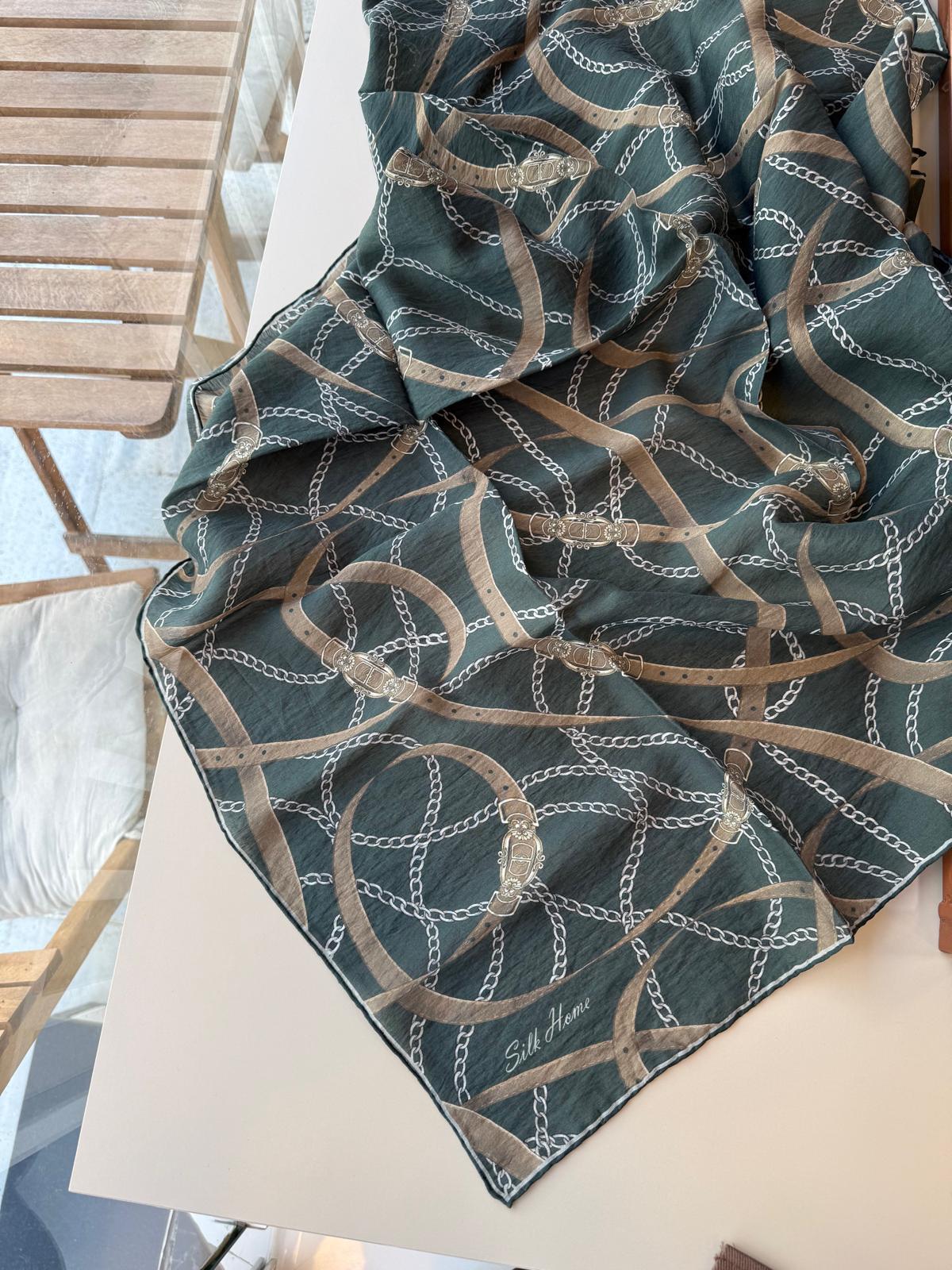 Silk Home Monare Tensel Eşarp Koyu Yeşil