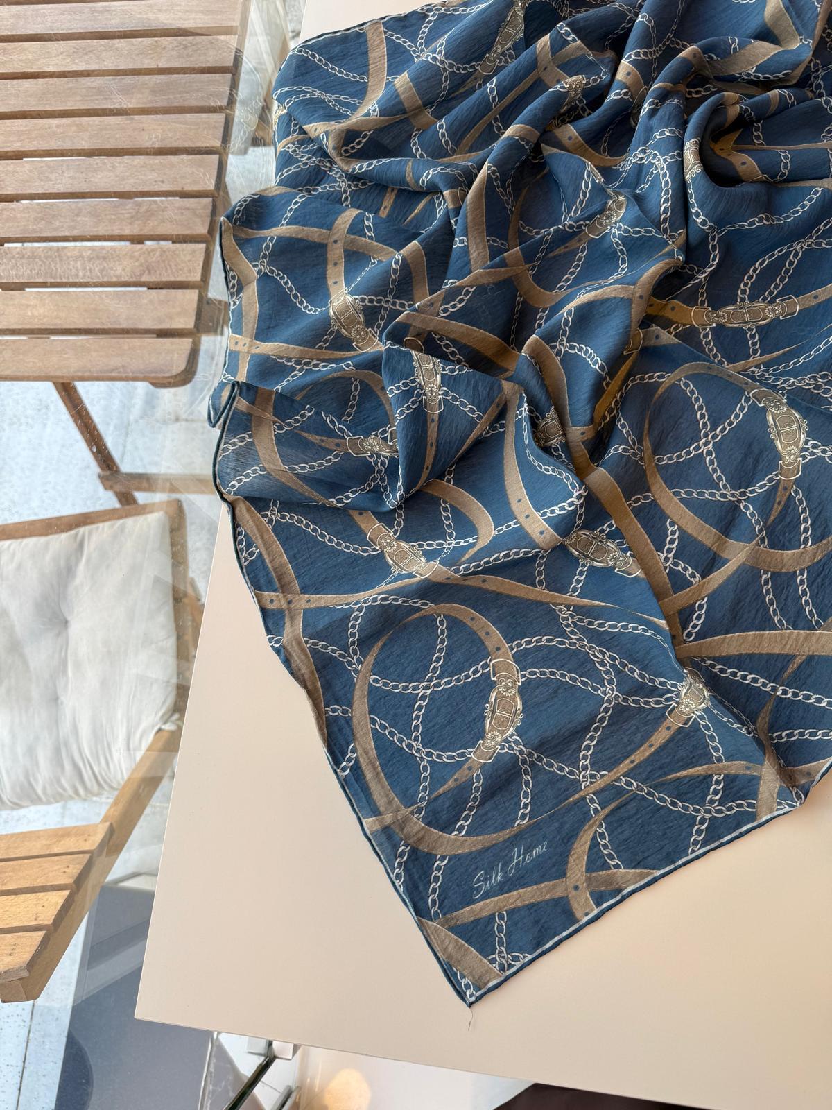 Silk Home Monare Tensel Eşarp Mavi