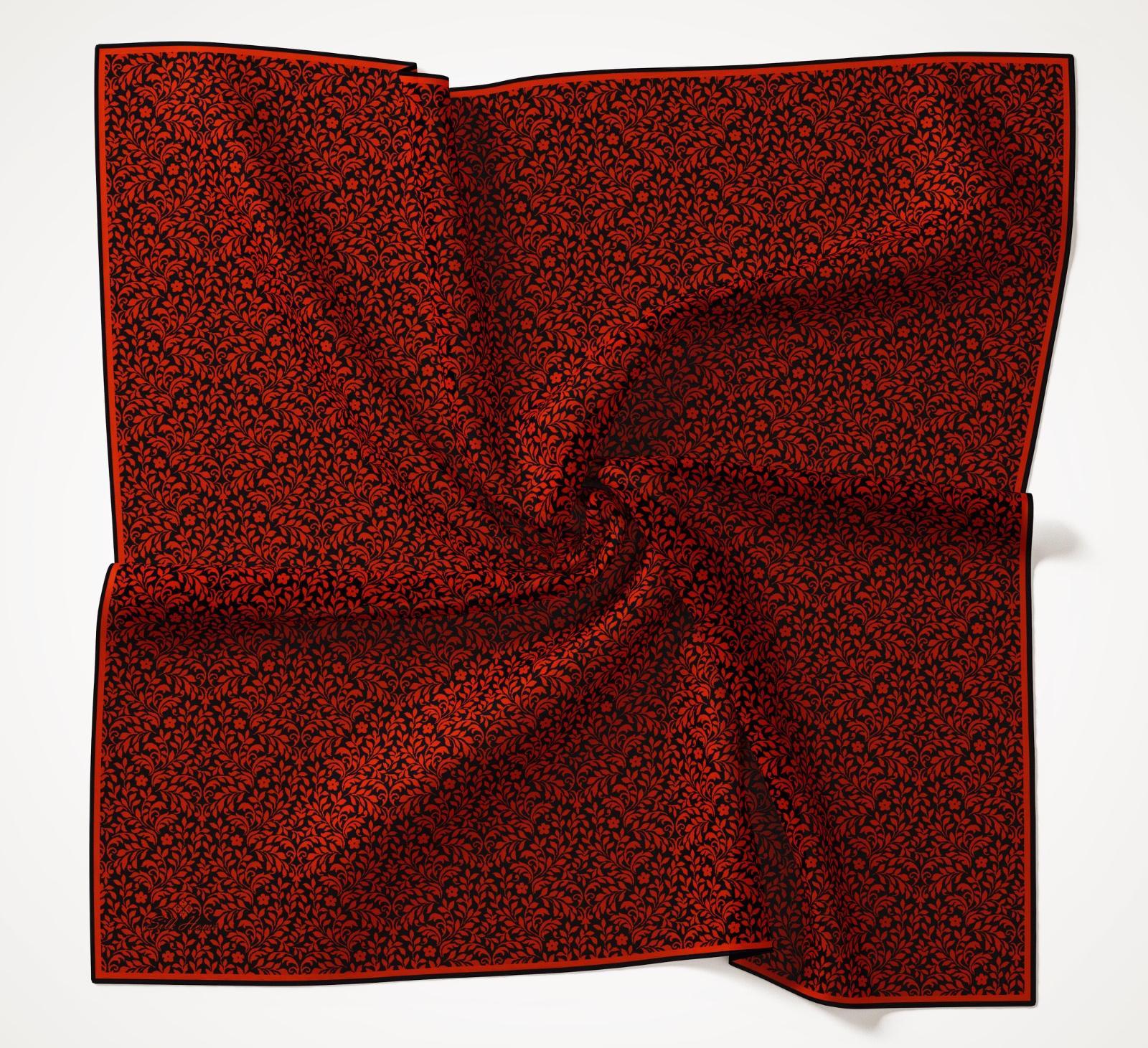 Silk Home Soft Eşarp Siyah-Kırmızı