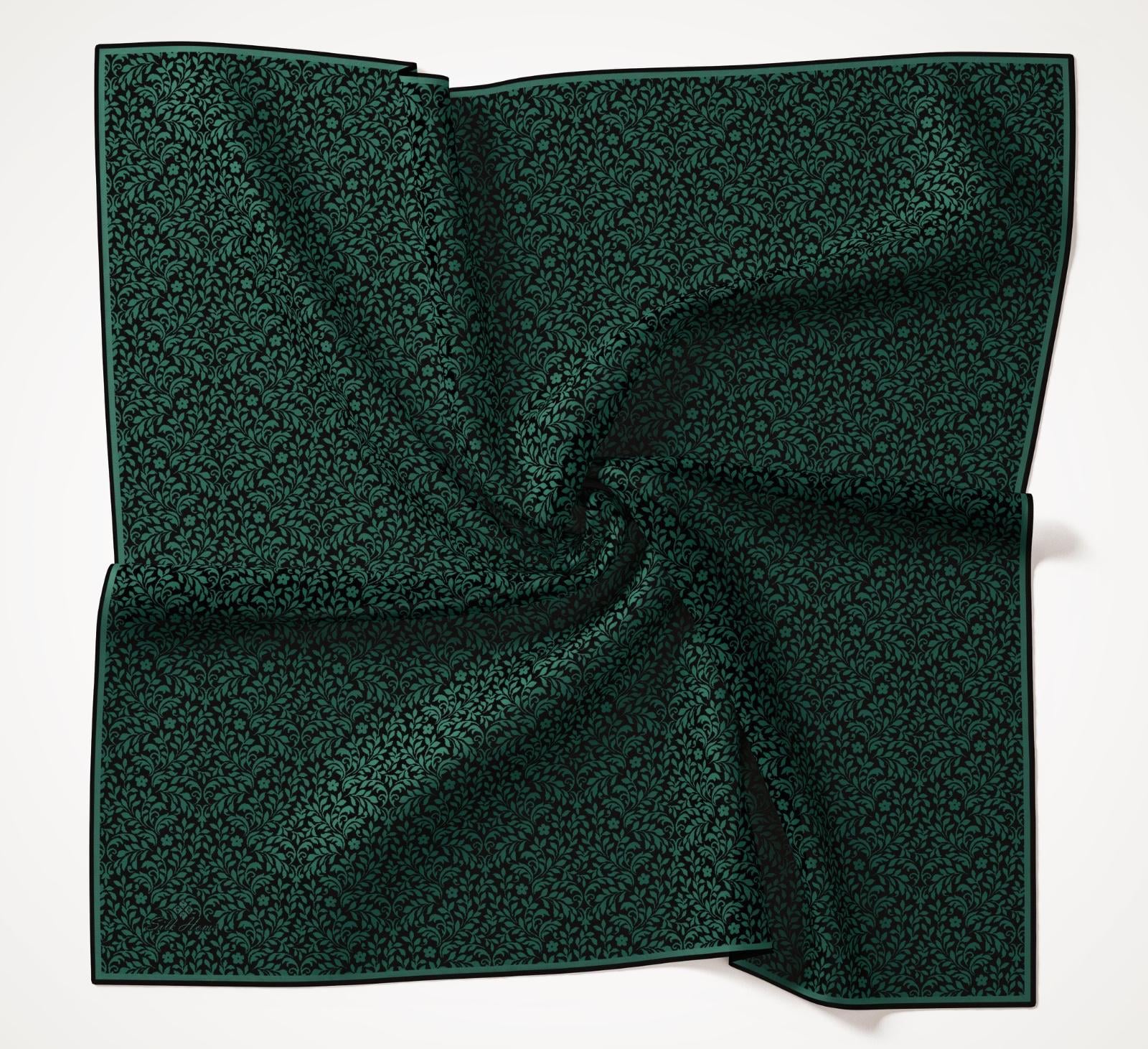 Silk Home Soft Eşarp Siyah-Petrol Mavi