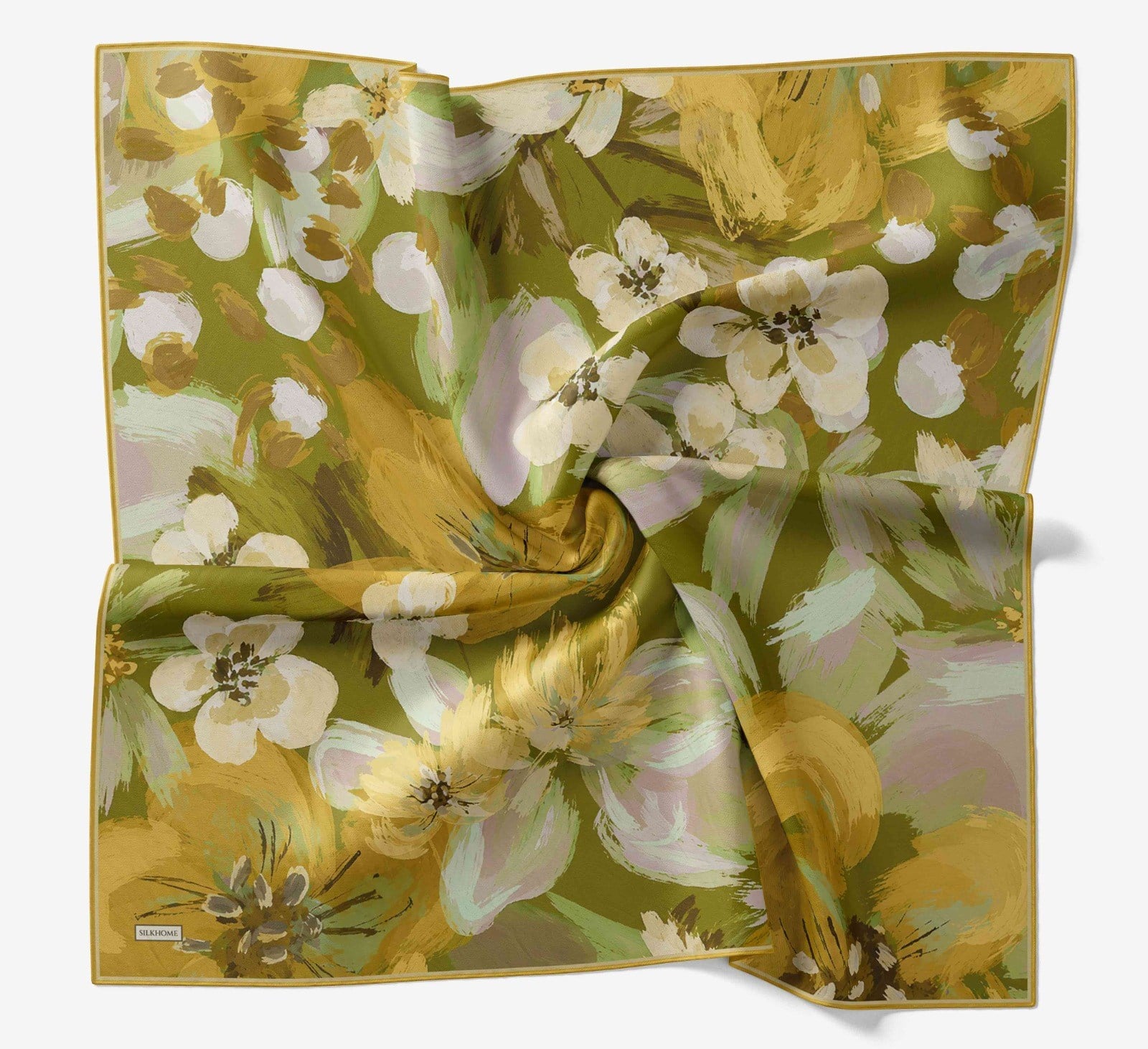 Silk Home Soft Eşarp Turuncu-Yeşil