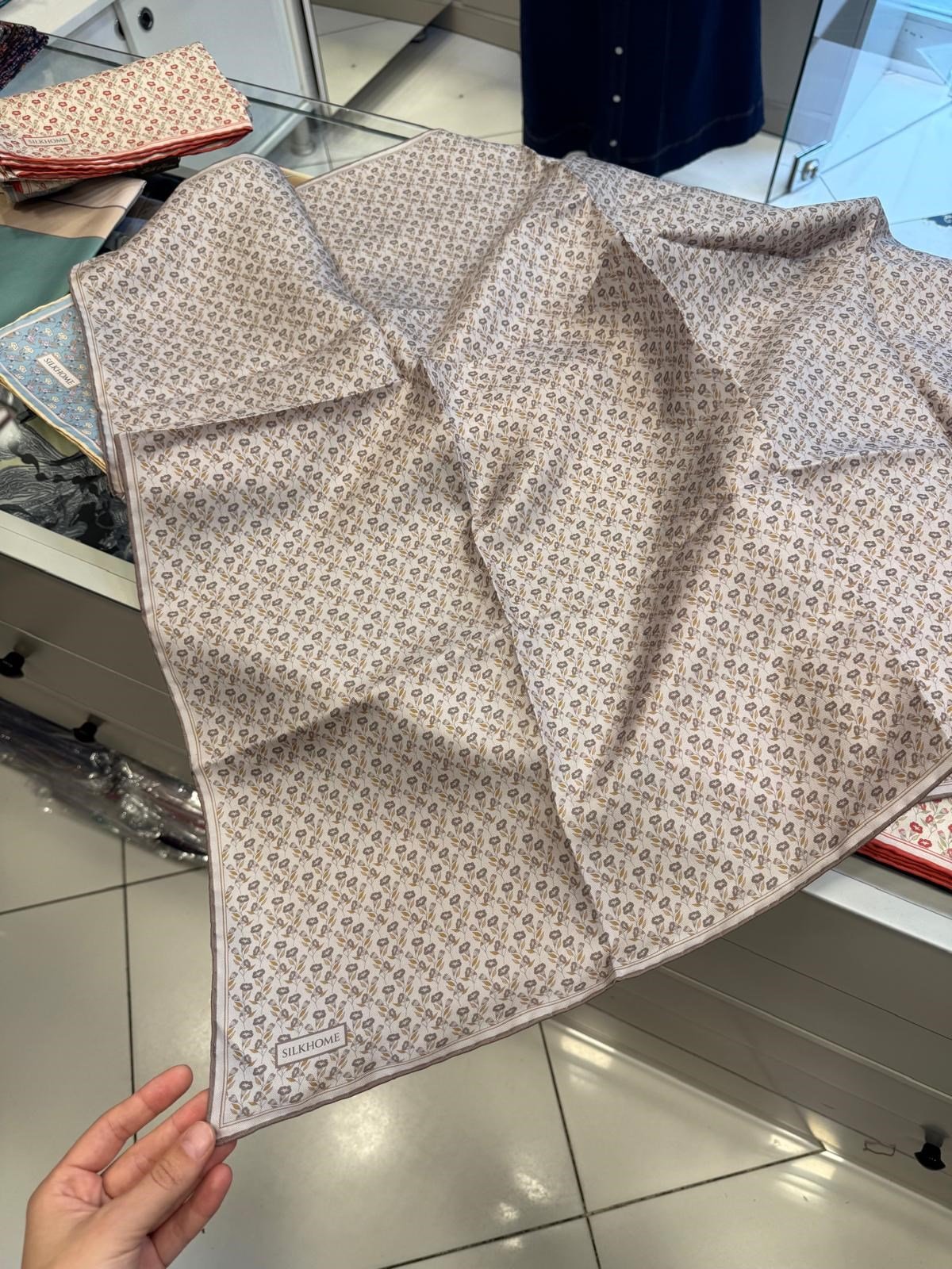 Silk Home Tivil İpek Eşarp Açık Gri 05