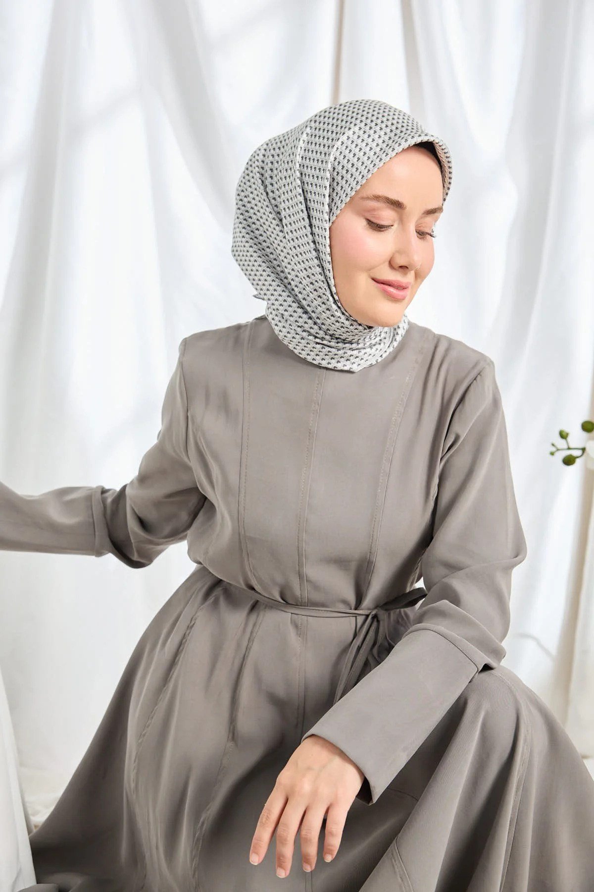 Silk Home Tivil İpek Eşarp Antrasit