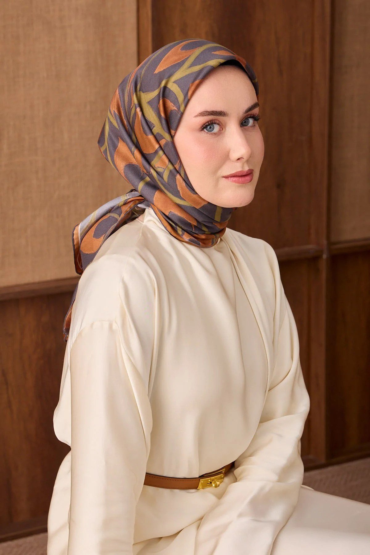 Silk Home Tivil İpek Eşarp Antrasit 19